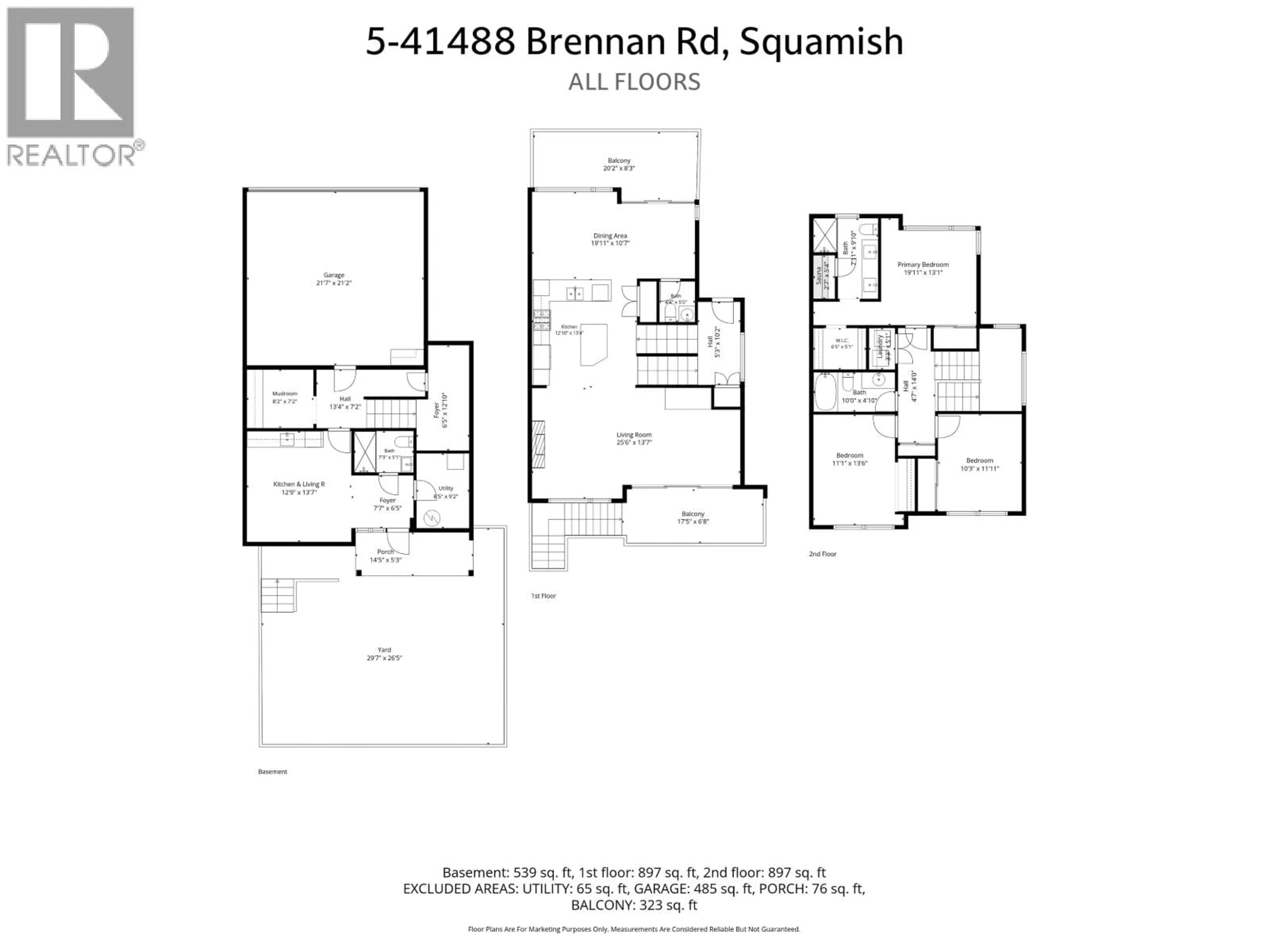 Floor plan for 5 - 41488 BRENNAN ROAD, Squamish British Columbia V0N1H0