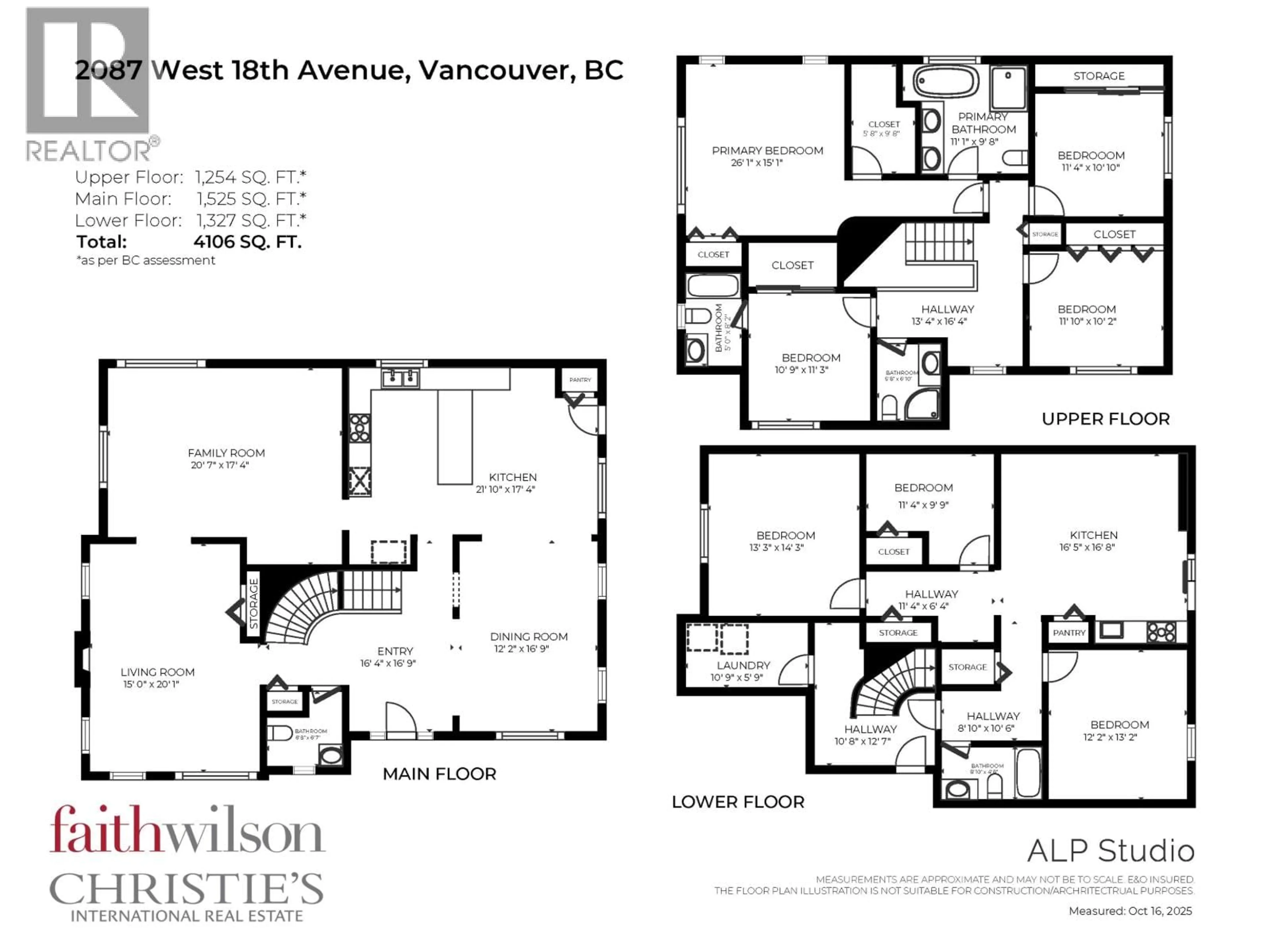 Floor plan for 2087 18TH AVENUE, Vancouver British Columbia V6J2N7