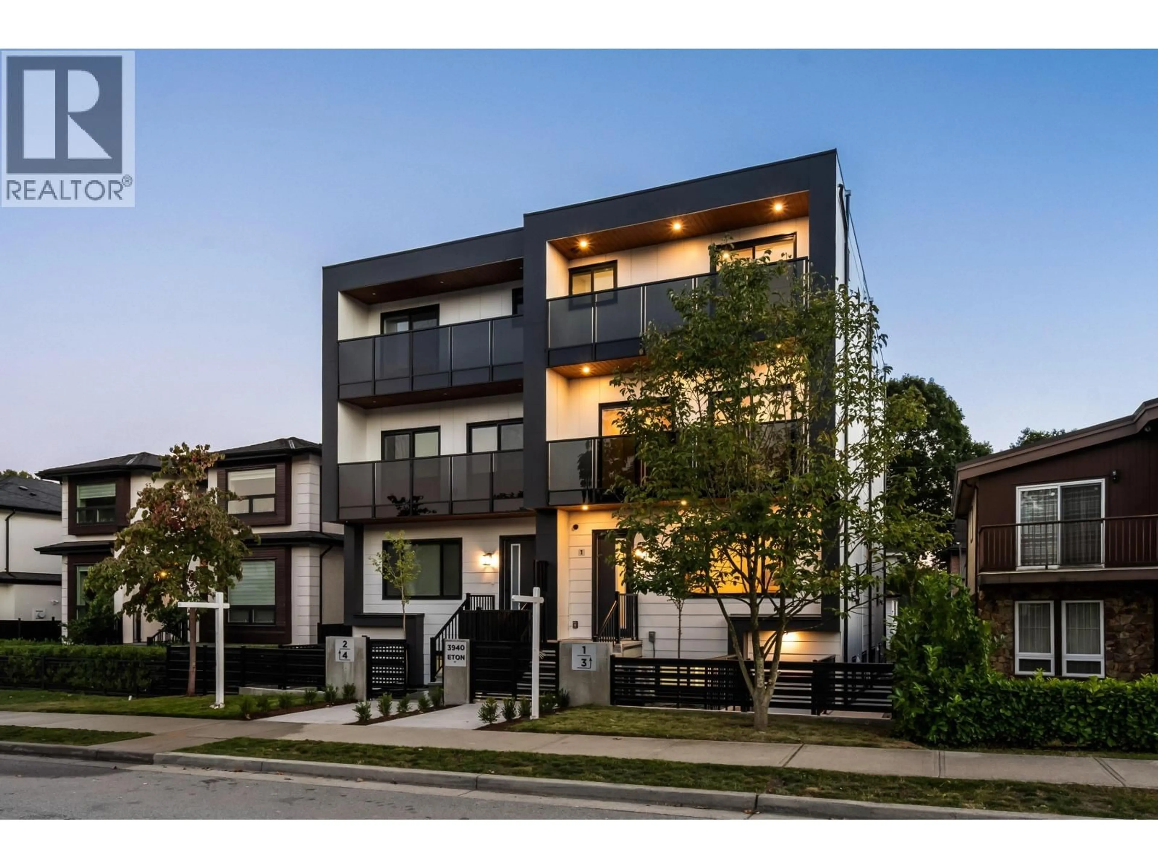 Home with brick exterior material, street for 3 - 3940 ETON STREET, Burnaby British Columbia V5C1J5