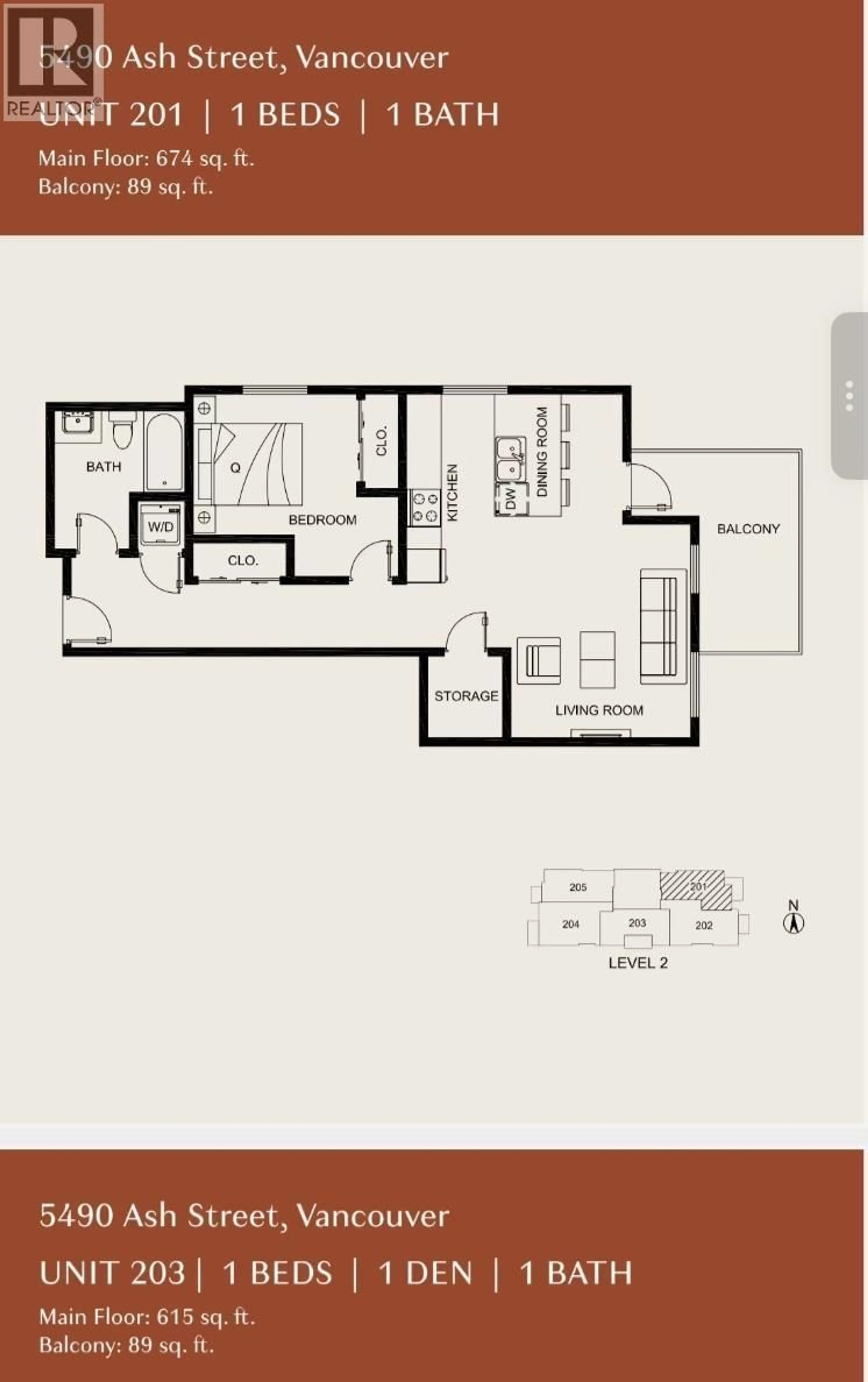 Floor plan for 201 - 5490 ASH STREET, Vancouver British Columbia V5Z3G6