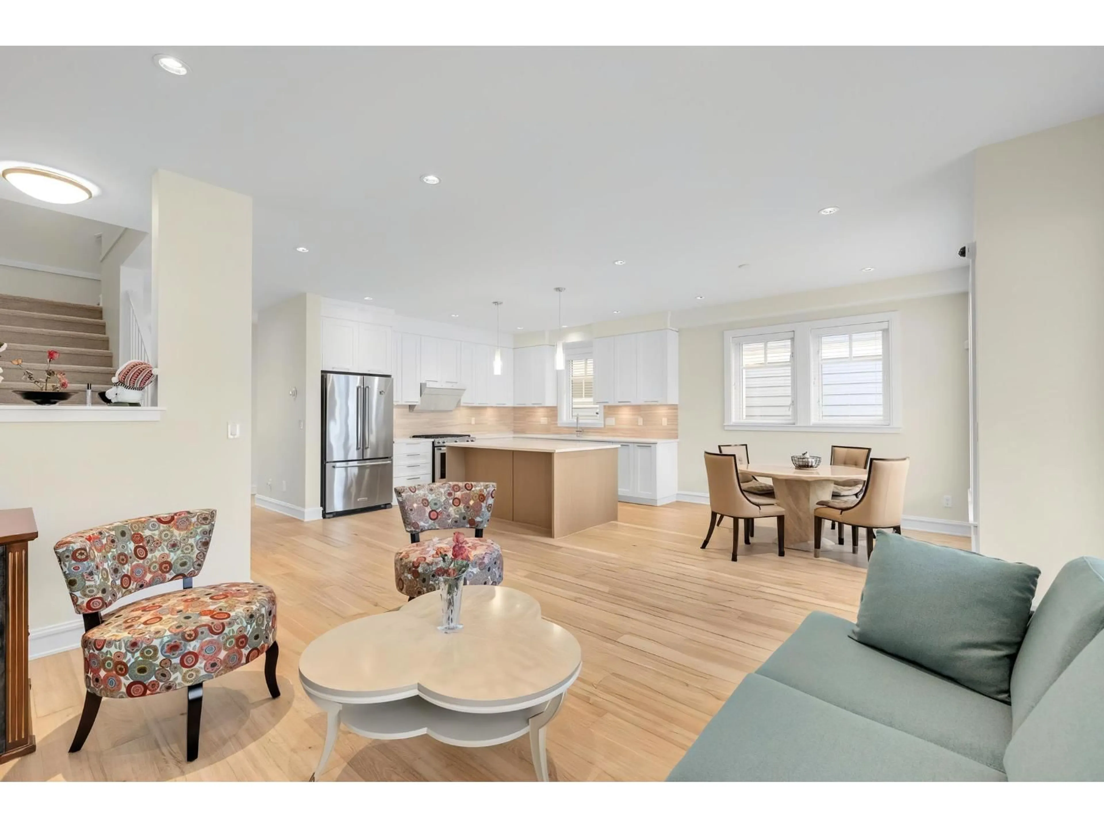 Open concept kitchen, wood/laminate floor for 12955 15A AVENUE, Surrey British Columbia V4A0B7