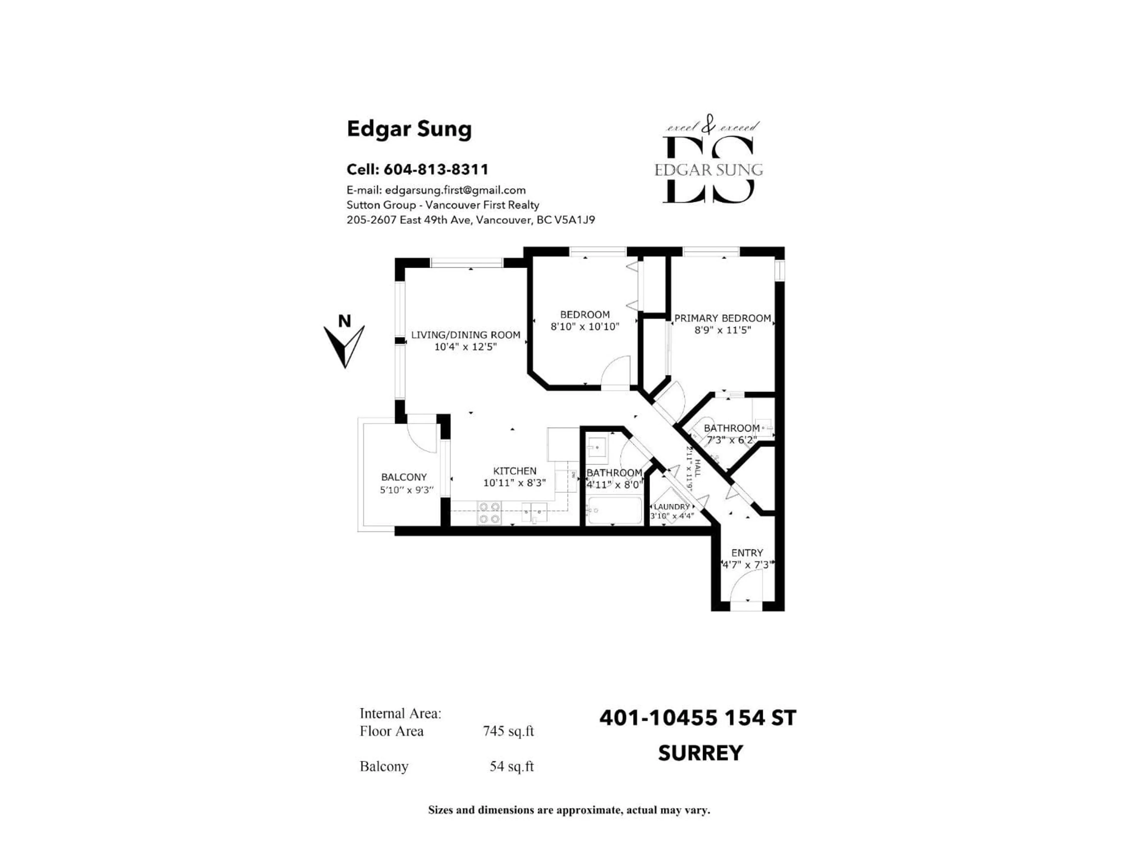 Floor plan for 401 - 10455 154 STREET, Surrey British Columbia V3R0C5