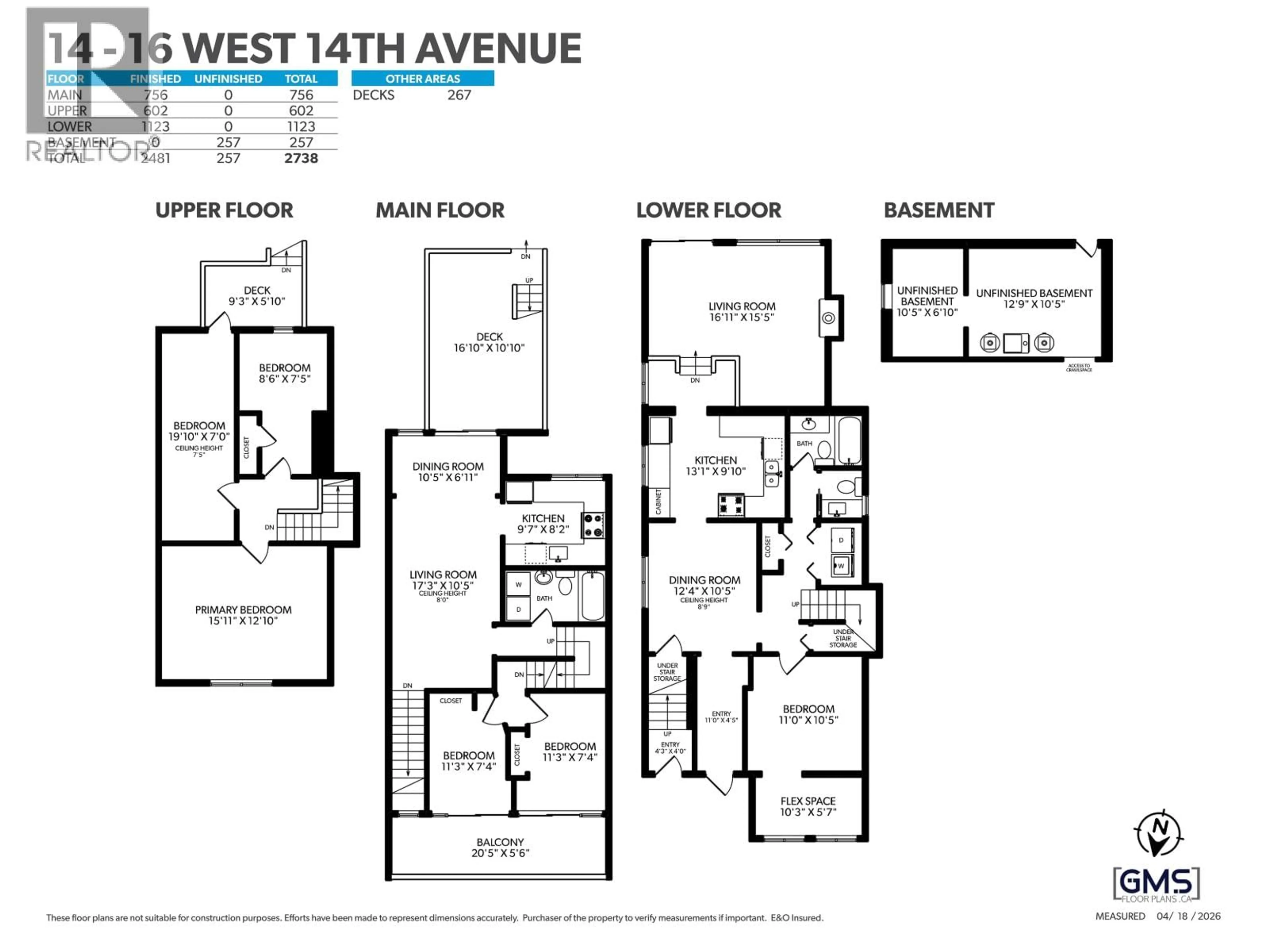 Floor plan for 14 14TH AVENUE, Vancouver British Columbia V5Y1W6