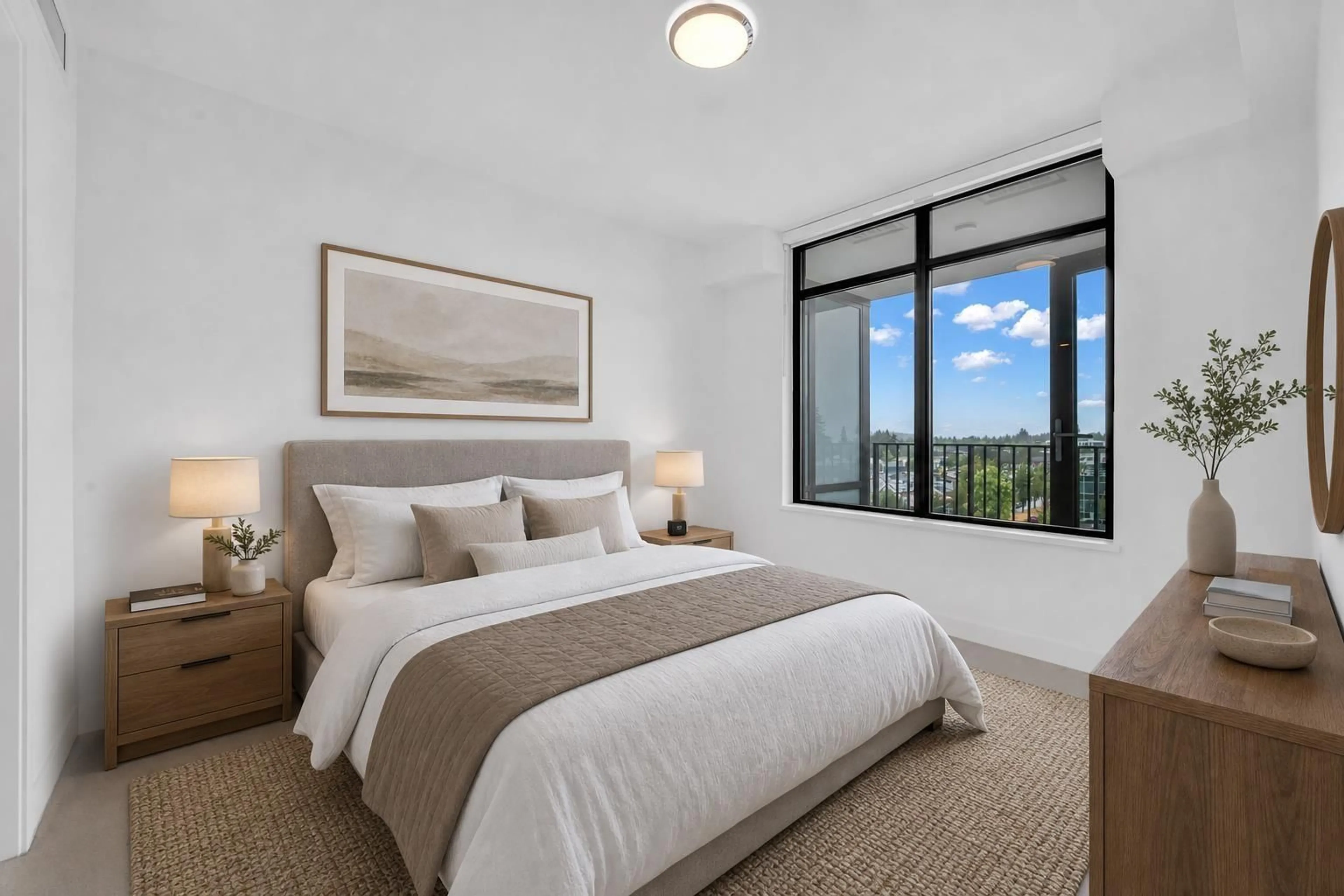 Bedroom with bed, unknown for 702 - 1588 JOHNSTON ROAD, White Rock British Columbia V4B3Z7
