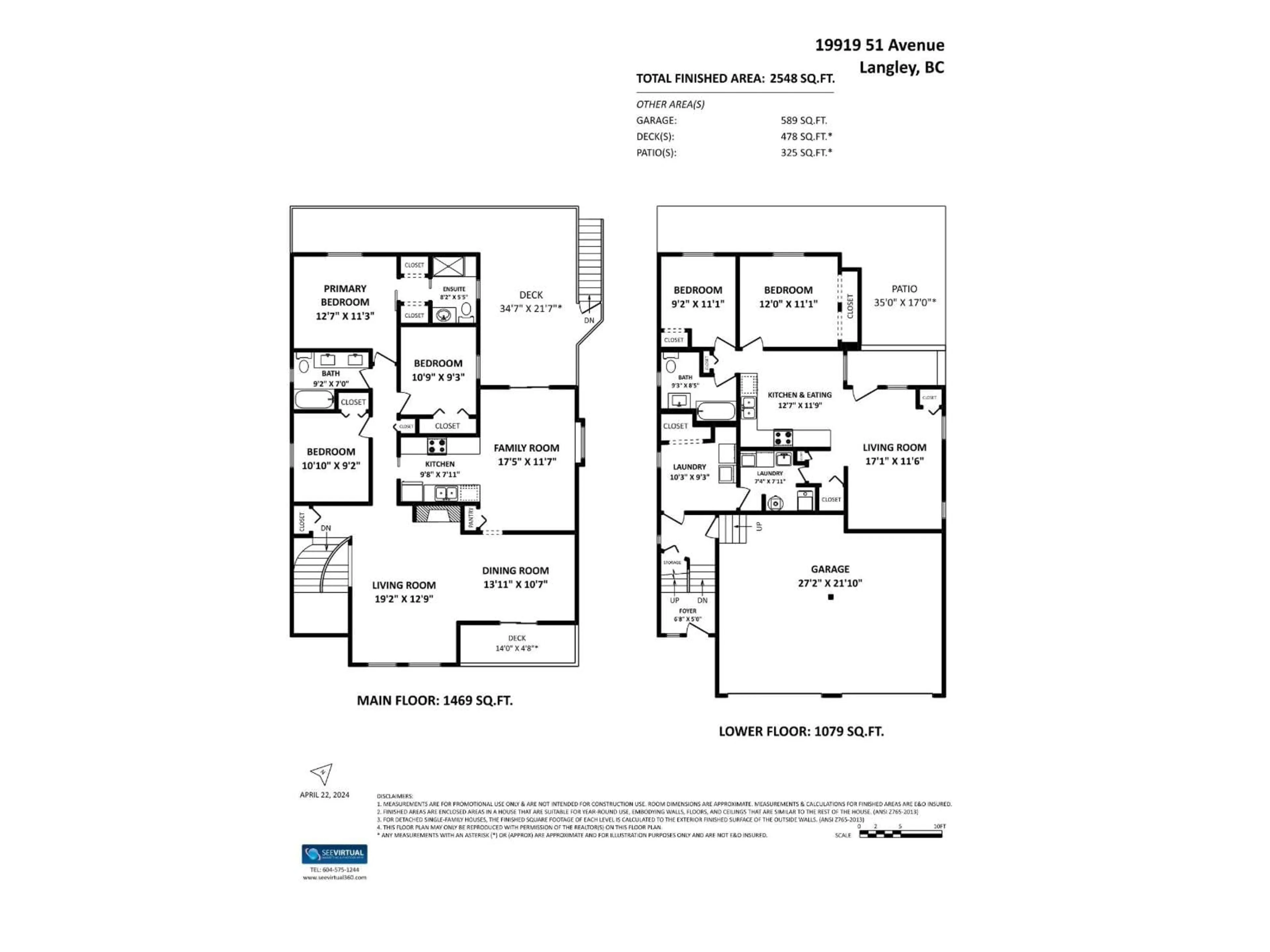 Floor plan for 19919 51 AVENUE, Langley British Columbia V3A7P2