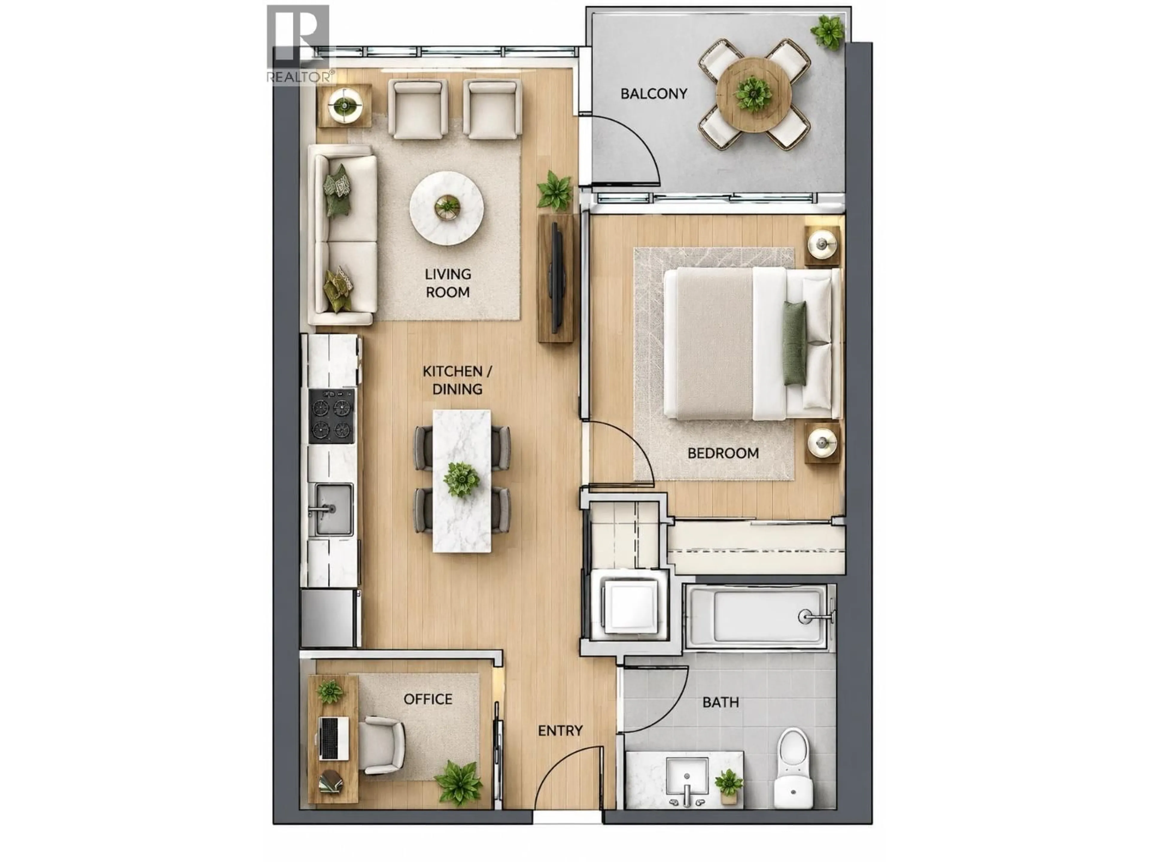 Floor plan for 611 - 8988 PATTERSON ROAD, Richmond British Columbia V6X0R2