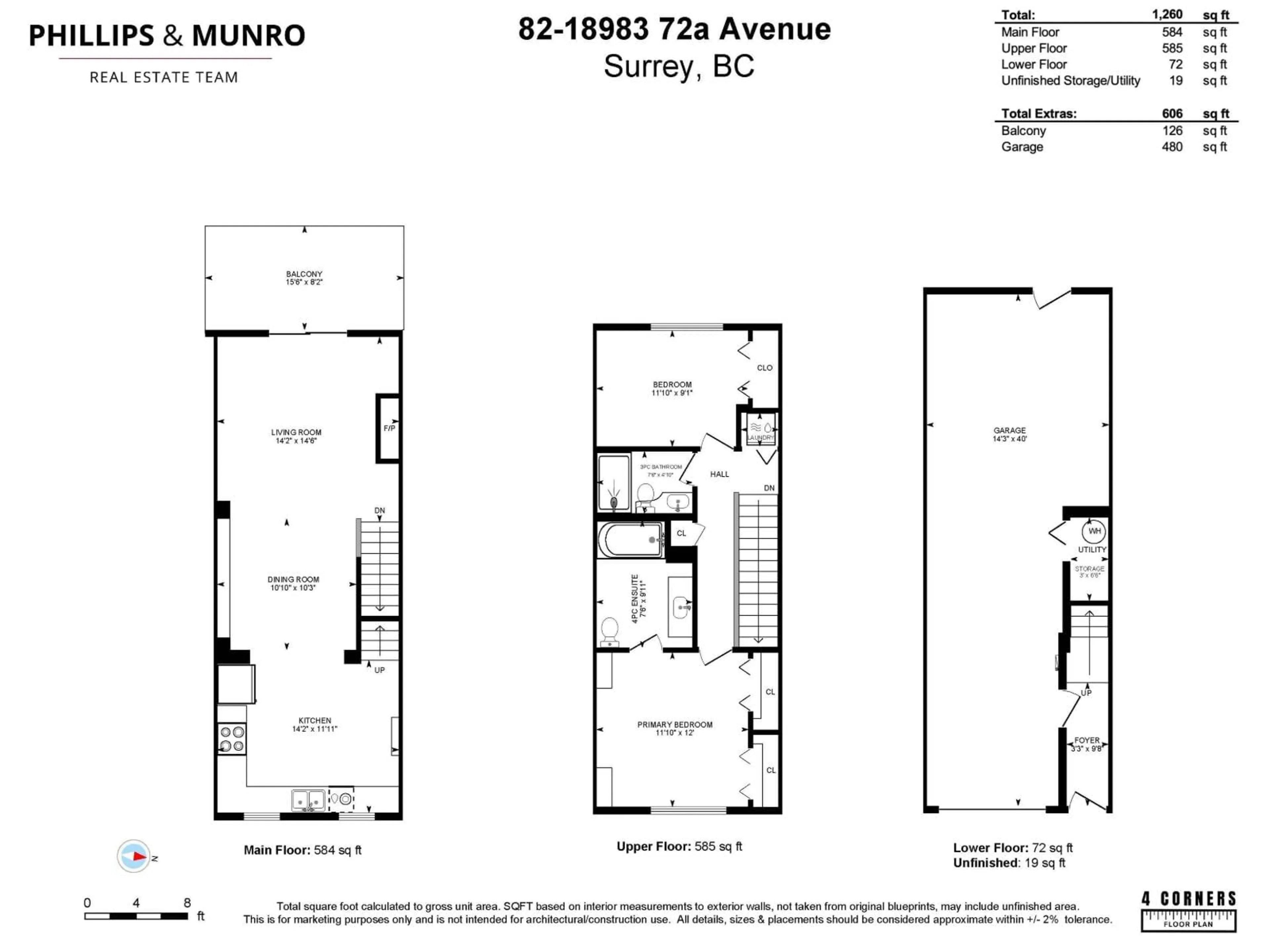 Floor plan for 82 - 18983 72A AVENUE, Surrey British Columbia V4N1A5