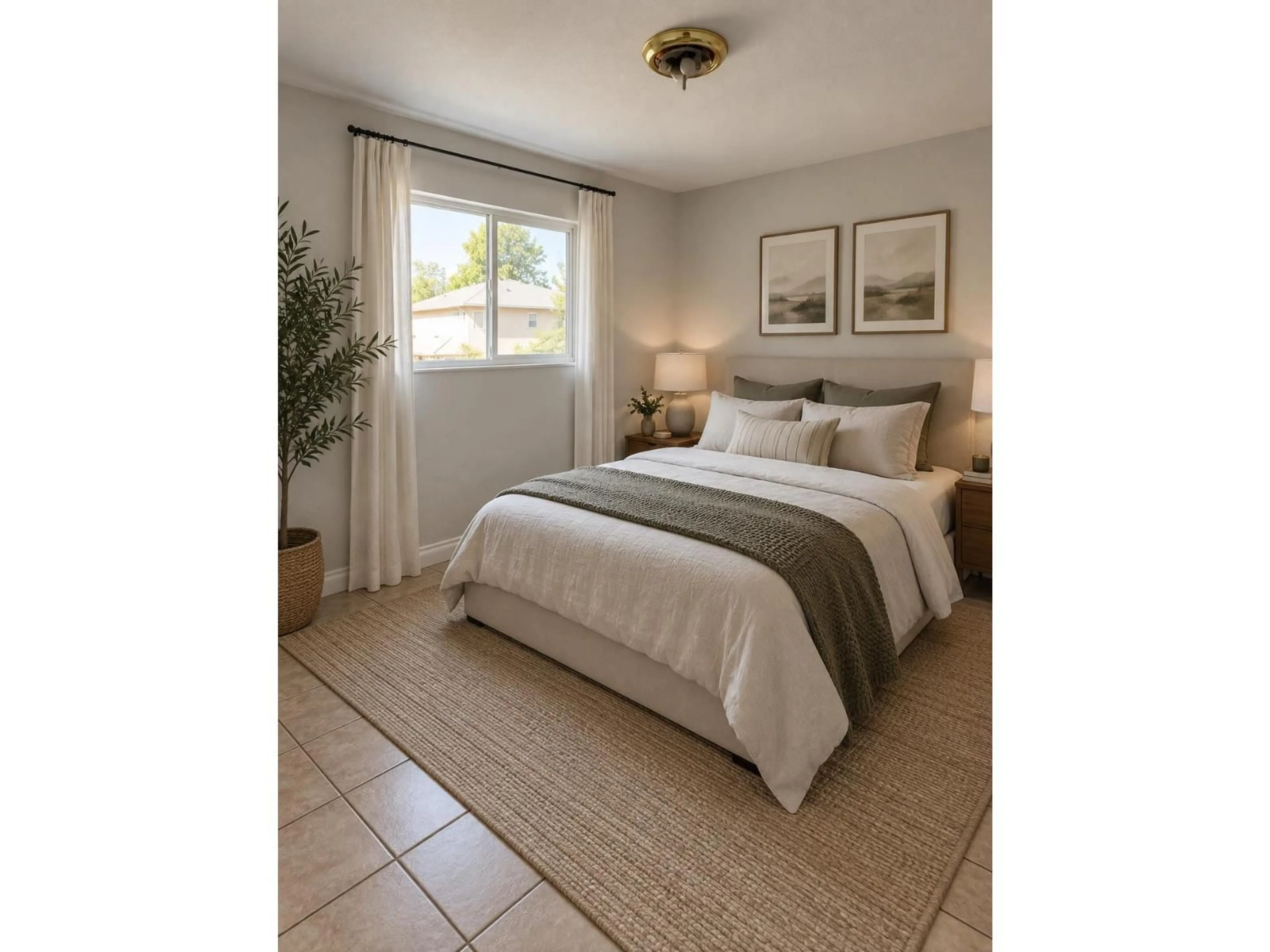 Bedroom with bed, ceramic/tile floor for 16985 61 AVENUE, Surrey British Columbia V3S8X6