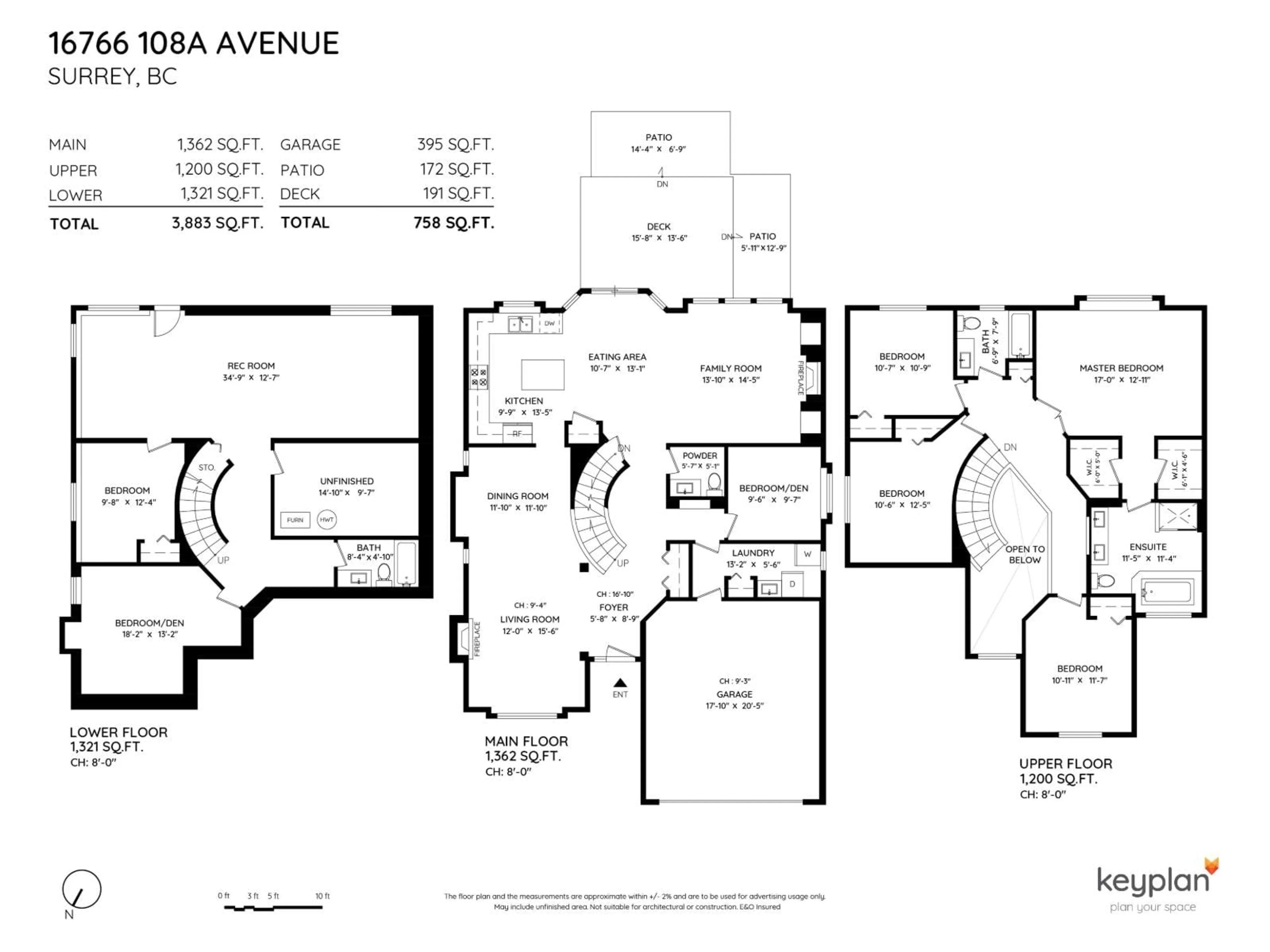 Floor plan for 16766 108A AVENUE, Surrey British Columbia V4N5H6