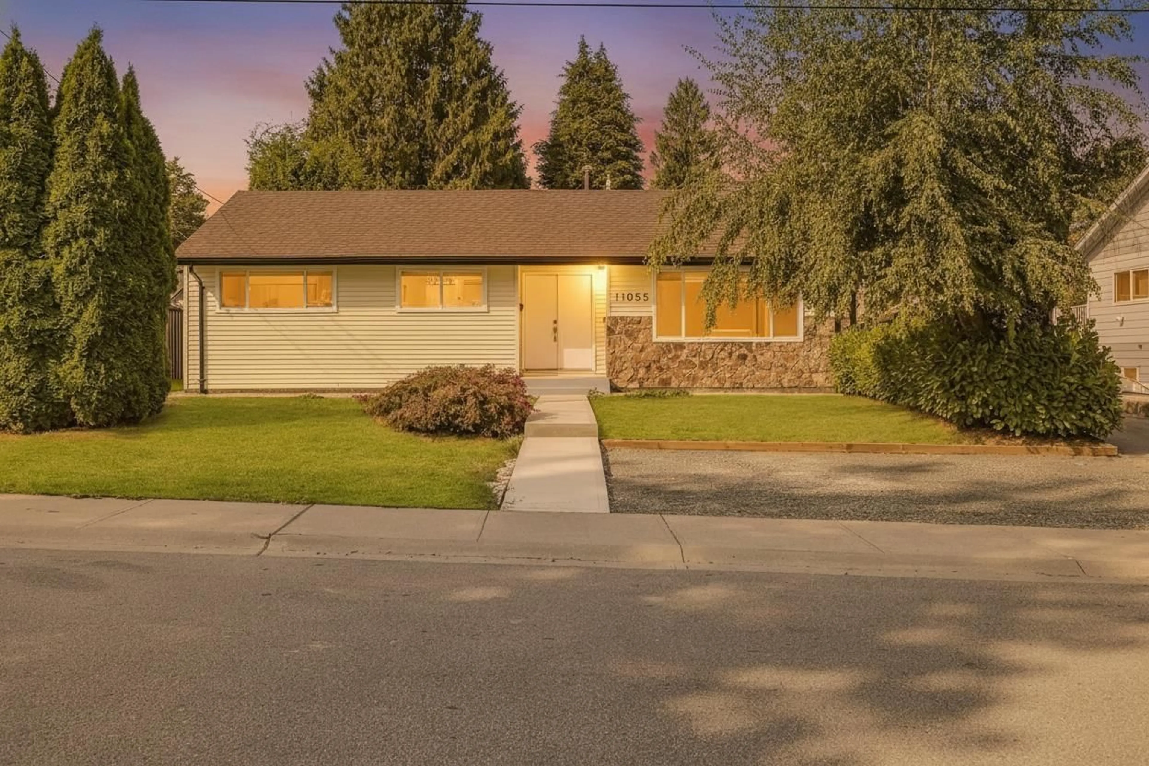 Home with vinyl exterior material, street for 11055 ORIOLE DRIVE, Surrey British Columbia V3R5A7