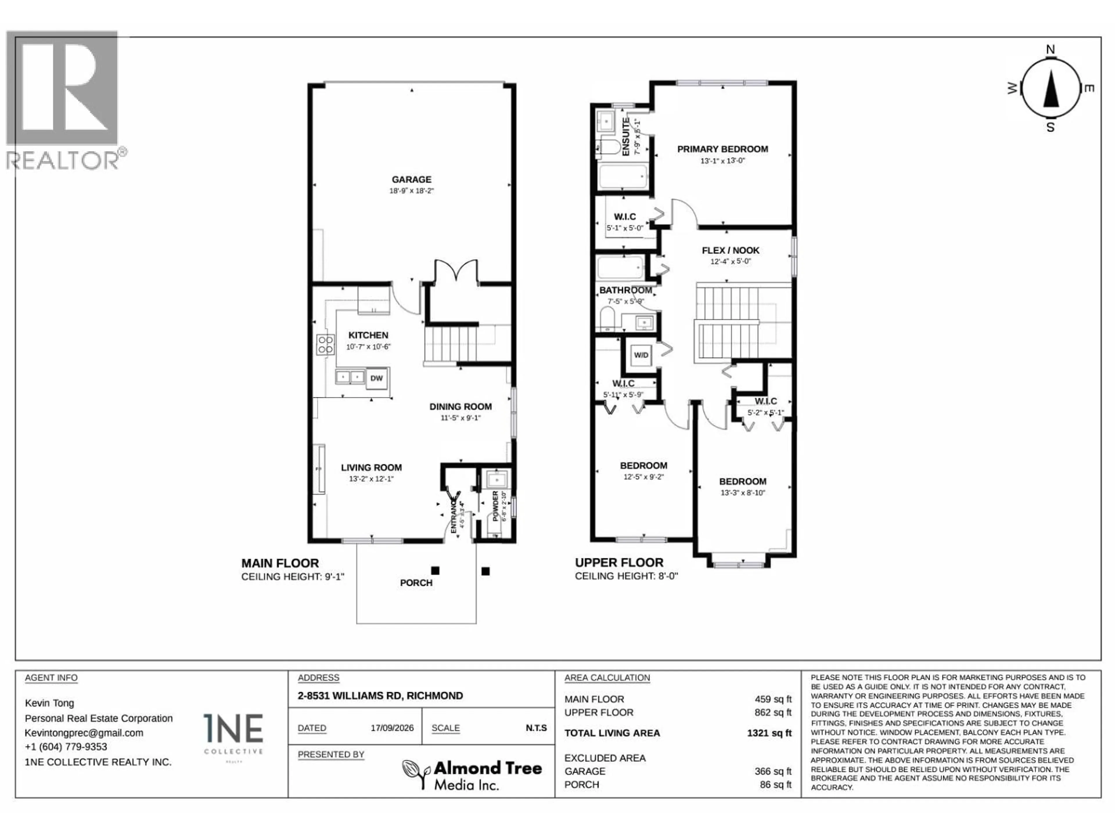 Floor plan for 2 - 8531 WILLAMS ROAD, Richmond British Columbia V7A1G7