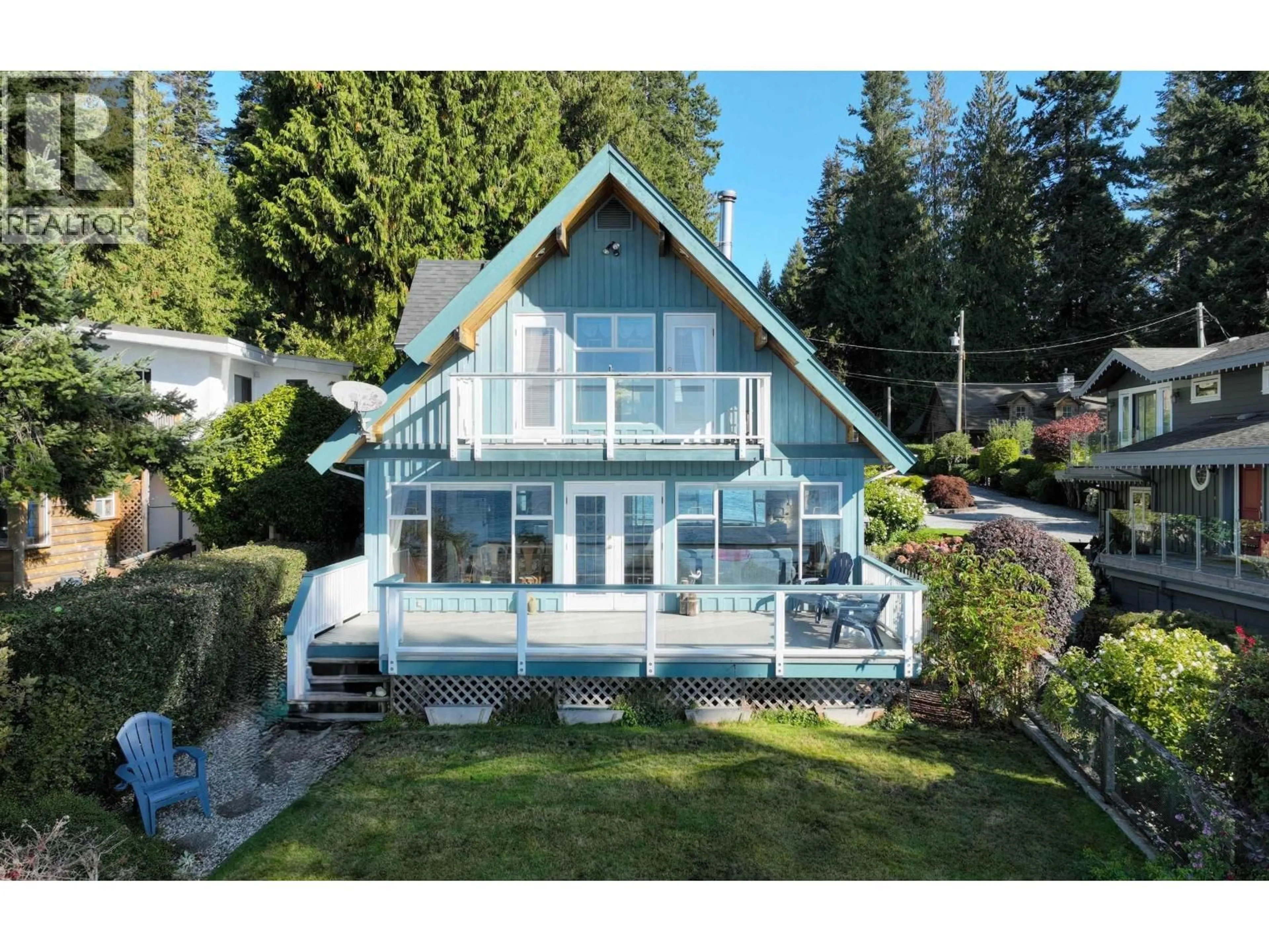 A pic from outside/outdoor area/front of a property/back of a property/a pic from drone, water/lake/river/ocean view for 3199 BEACH AVENUE, Roberts Creek British Columbia V0N2W0