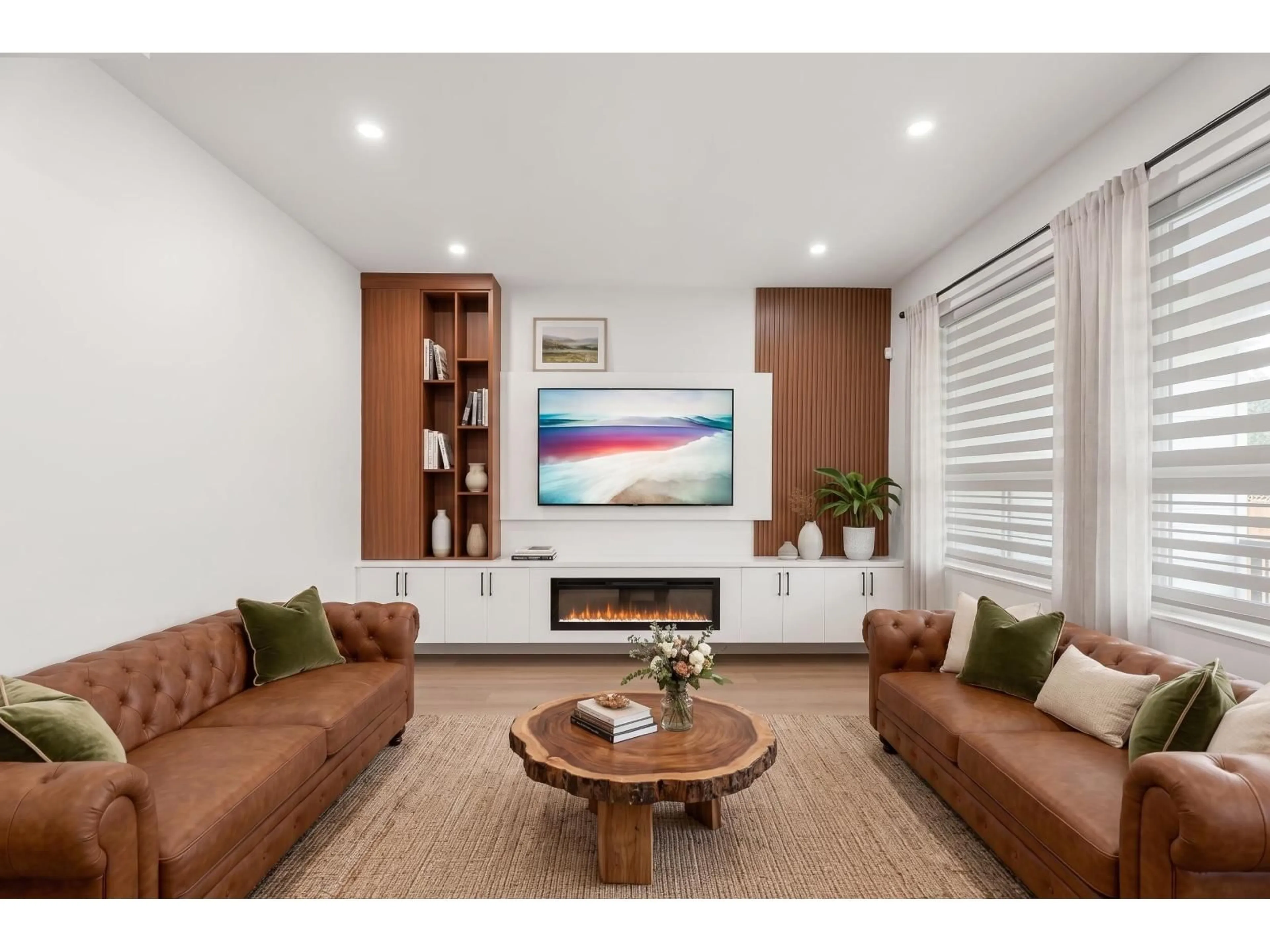 Living room with furniture, wood/laminate floor for 1 - 11365 86 AVENUE, Delta British Columbia V4C2X1