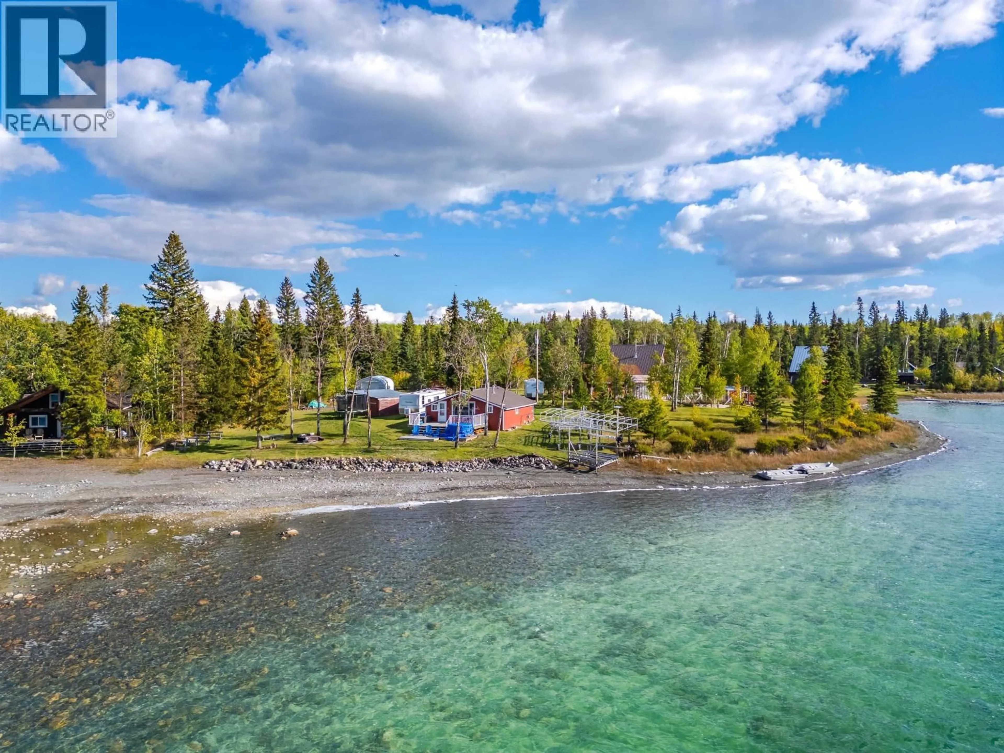 A pic from outside/outdoor area/front of a property/back of a property/a pic from drone, water/lake/river/ocean view for 131 SOUTH CREST ROAD, Green Lake British Columbia V0K2K2