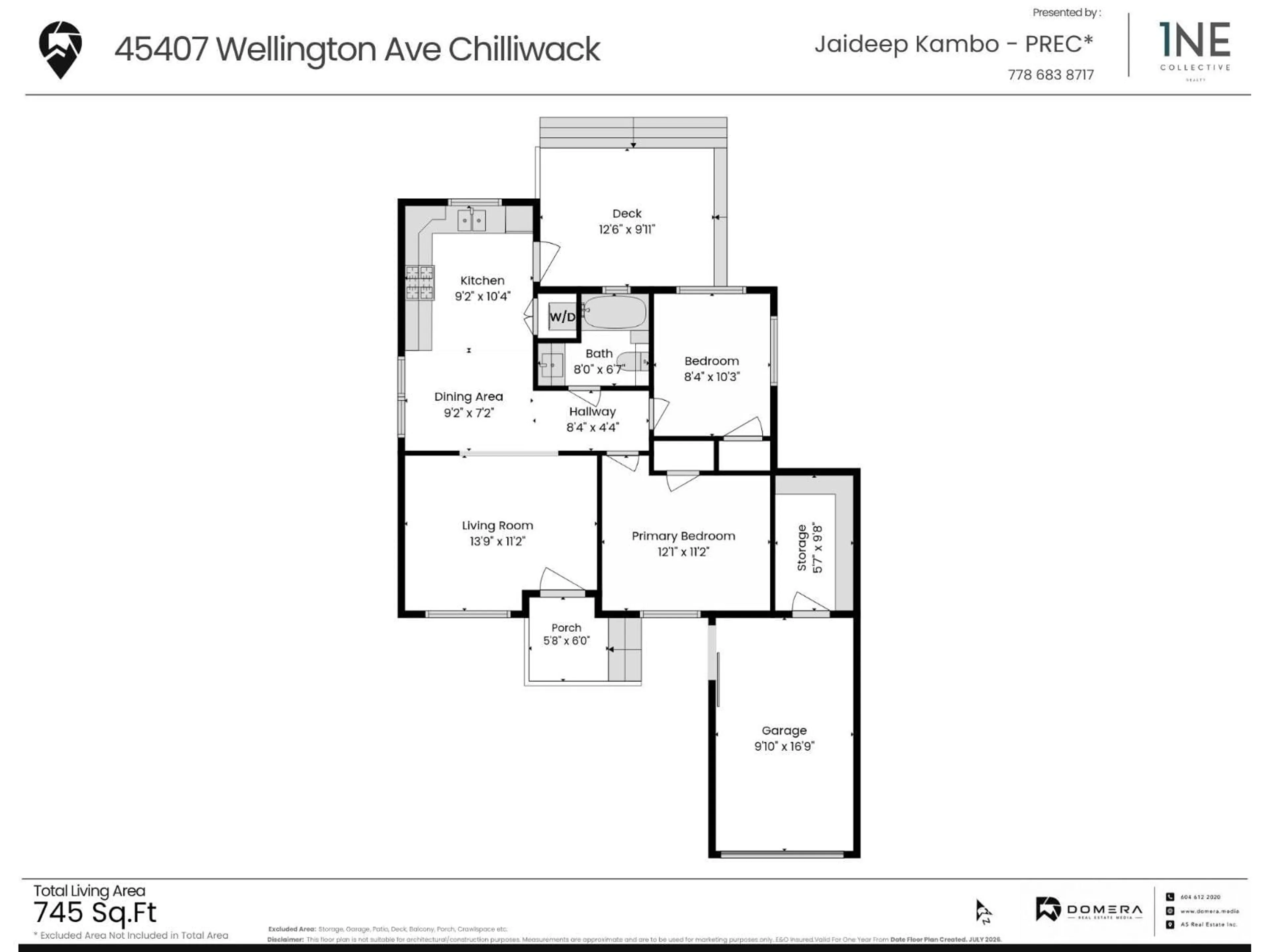 Floor plan for 45407 WELLINGTON AVENUE, Chilliwack British Columbia V2P2G2