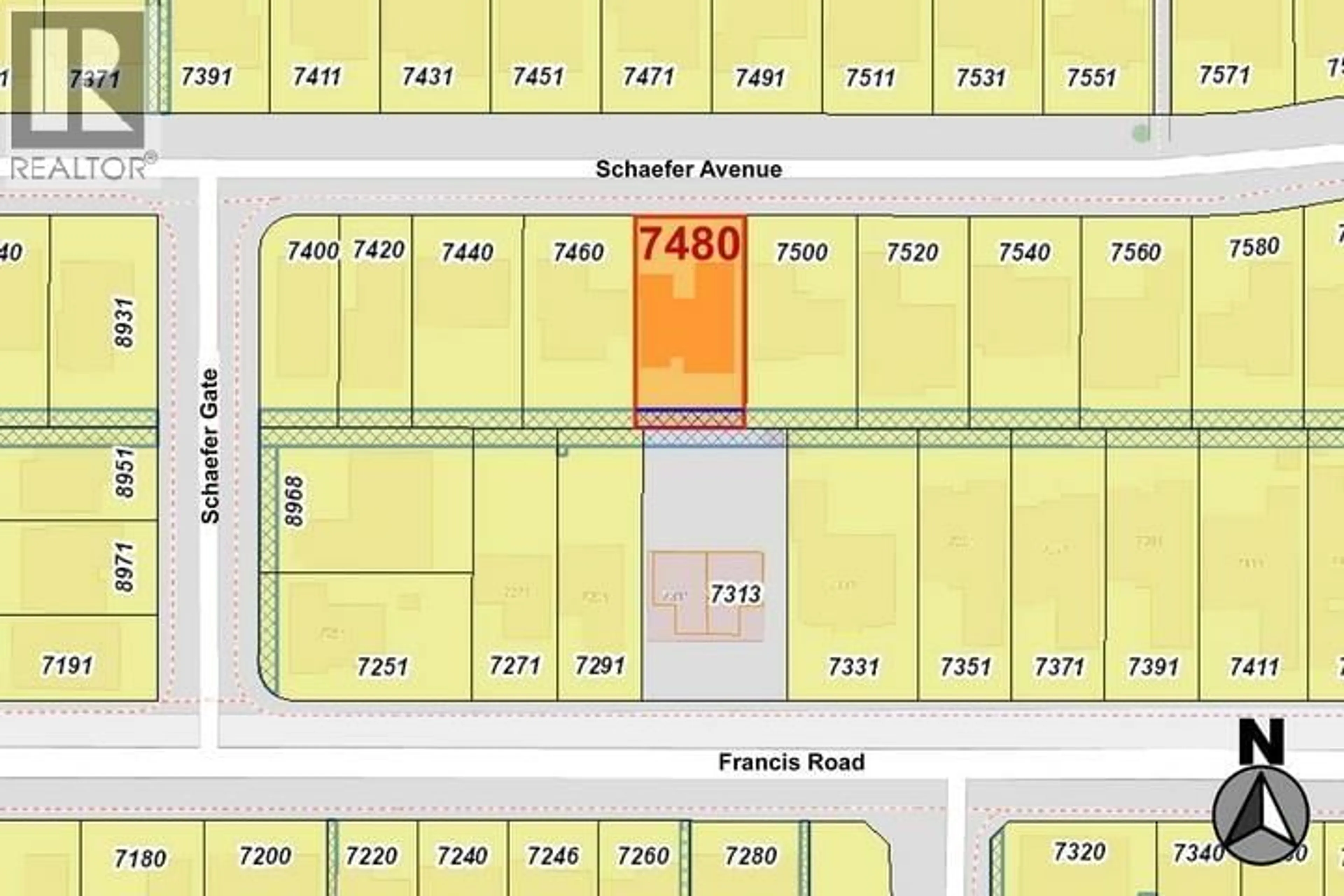 Floor plan for 7480 SCHAEFER AVENUE, Richmond British Columbia V6Y2W8