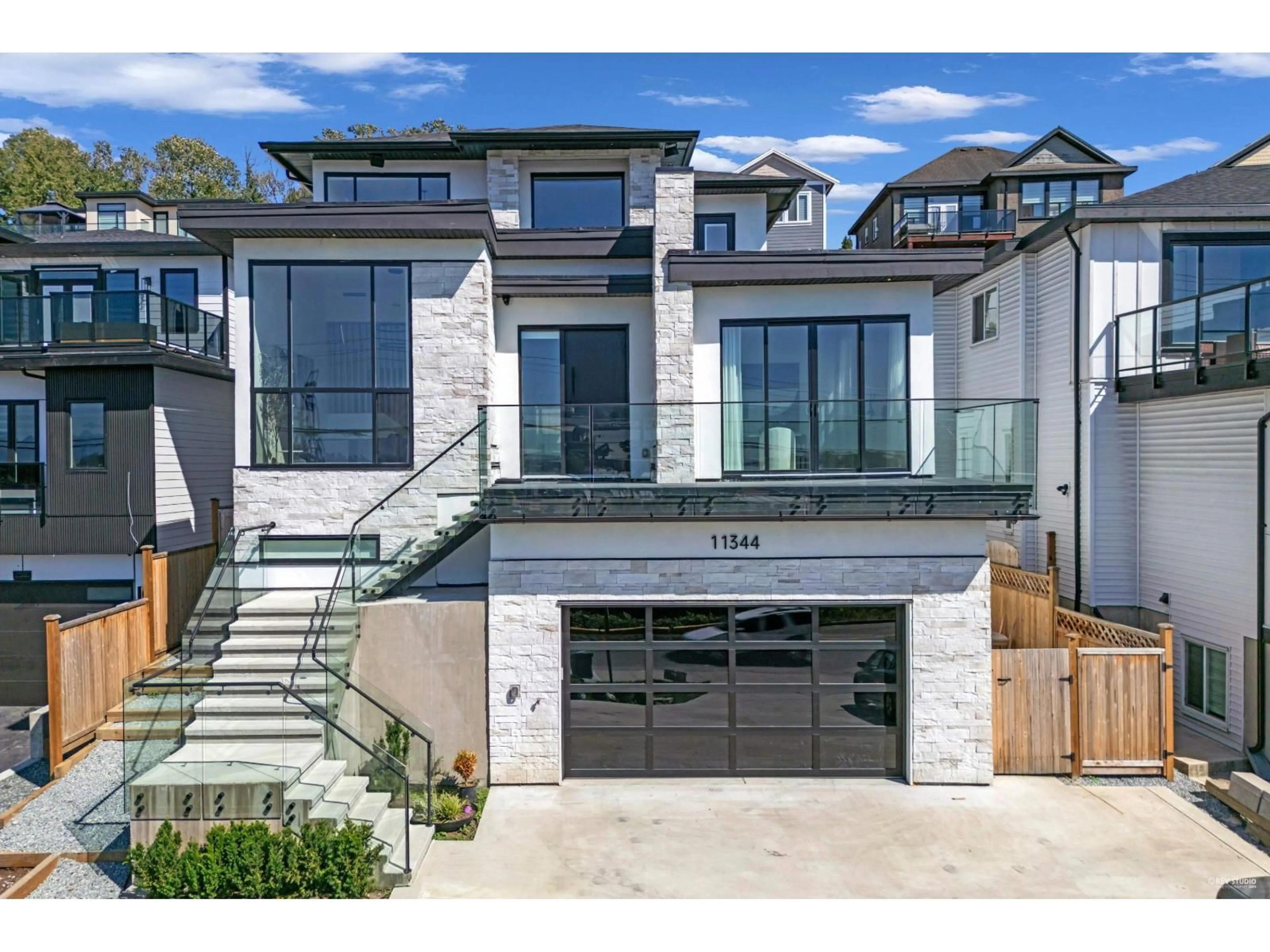 Home with brick exterior material, street for 11344 RIVER ROAD, Surrey British Columbia V3V2V6
