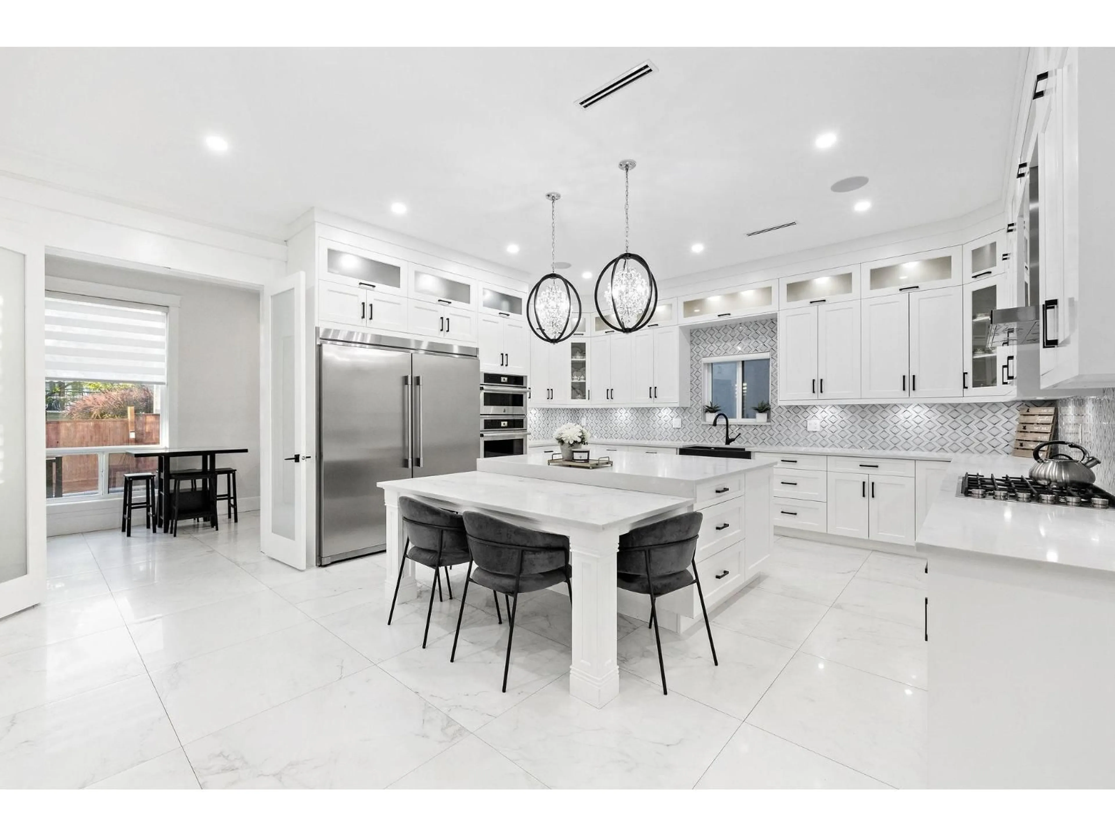 Contemporary kitchen, ceramic/tile floor for 18065 58A AVENUE, Surrey British Columbia V3S1N7
