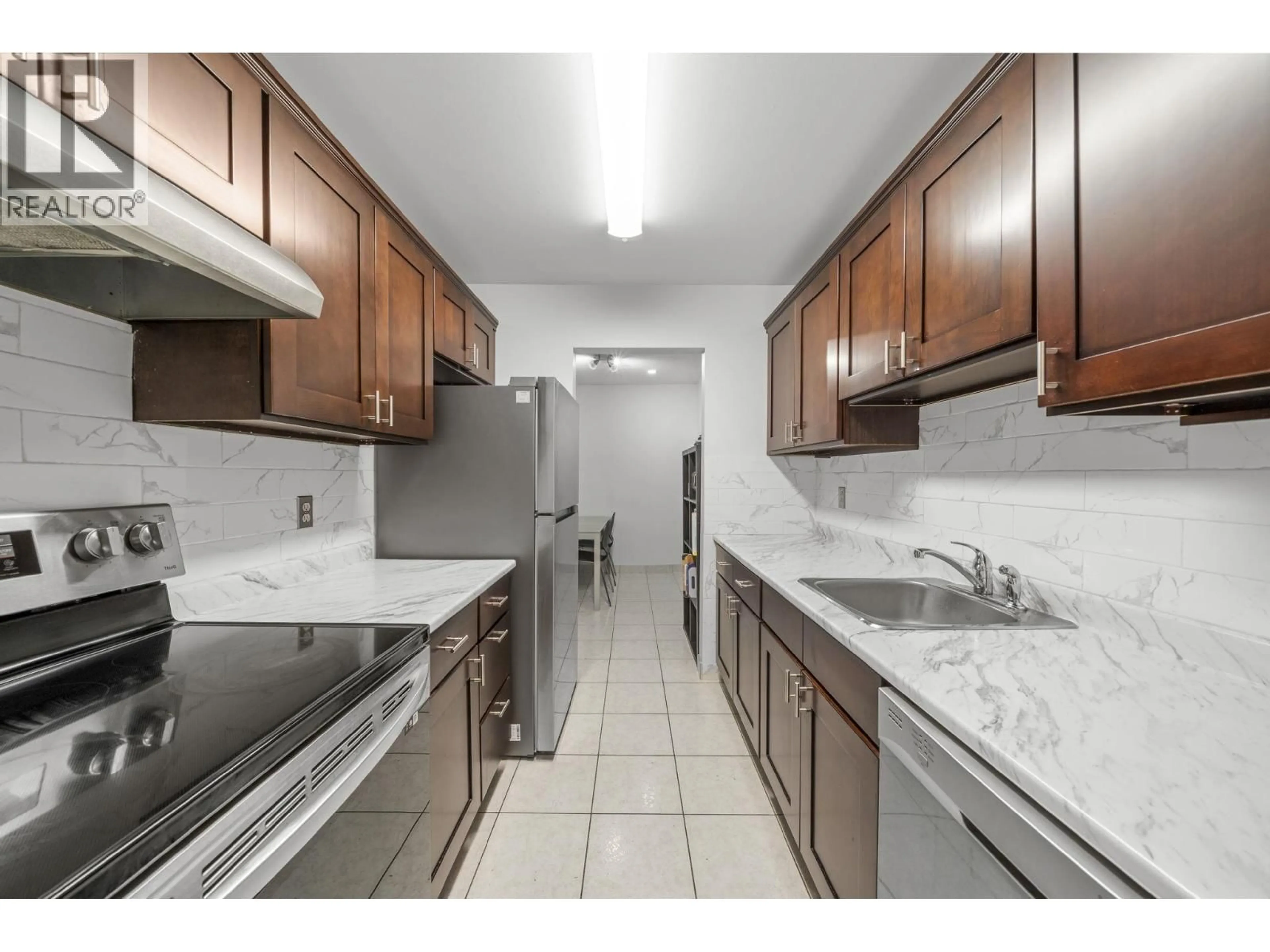 Standard kitchen, ceramic/tile floor for 317 - 8511 ACKROYD ROAD, Richmond British Columbia V6X3E7