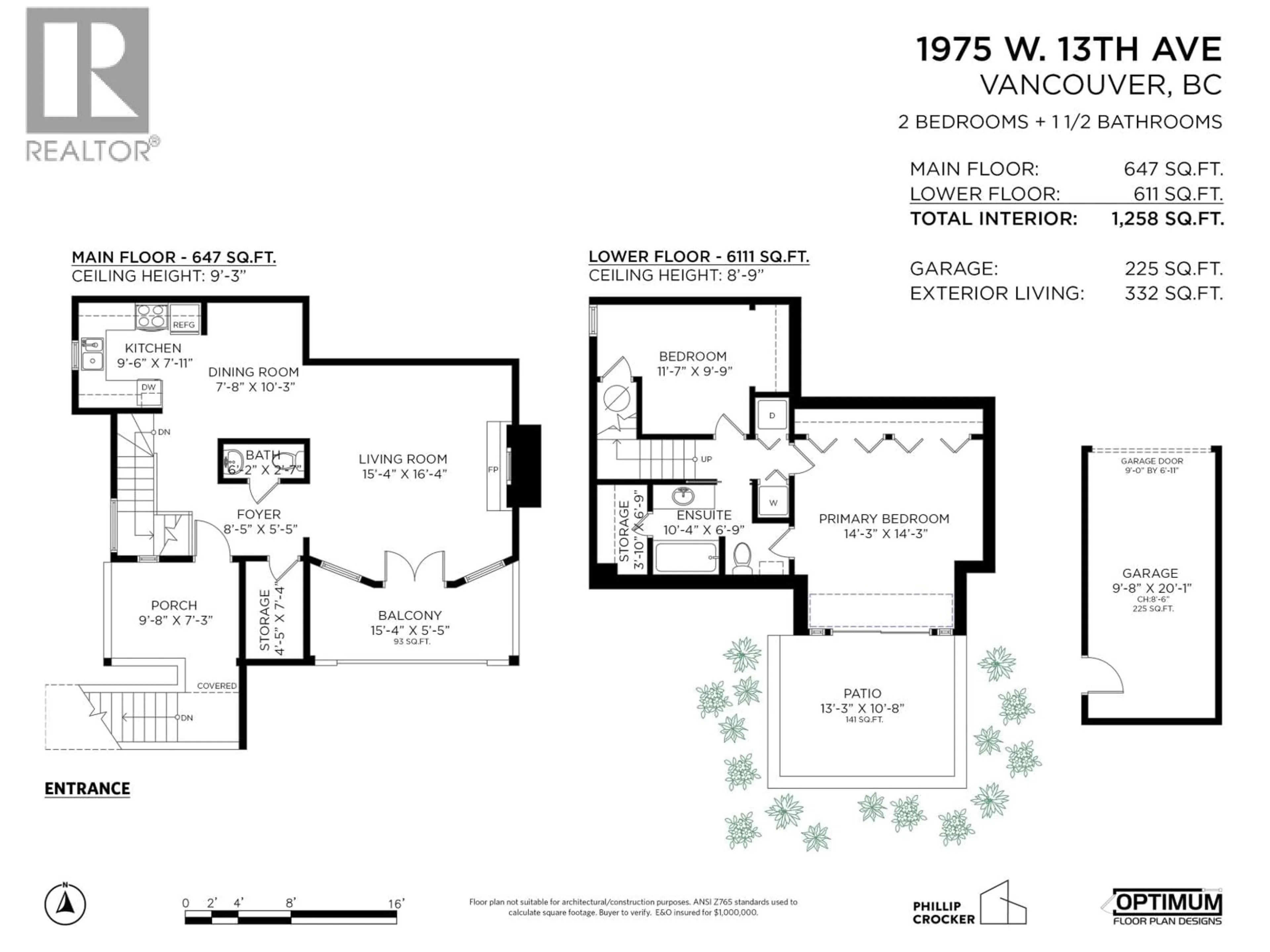 Floor plan for 1975 13TH AVENUE, Vancouver British Columbia V6J2H5