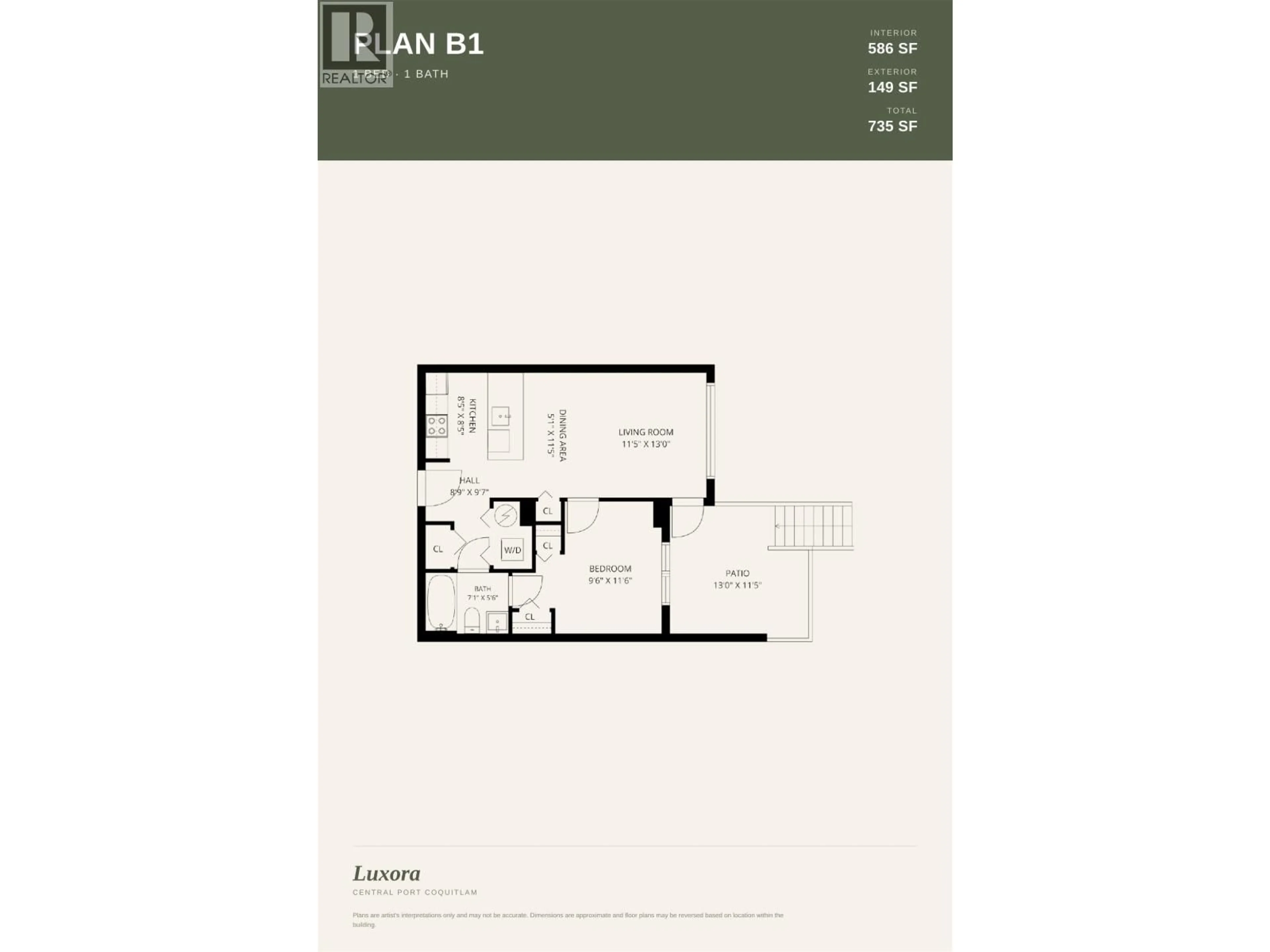 Floor plan for 106 - 2368 SHAUGHNESSY STREET, Port Coquitlam British Columbia V3C3E3