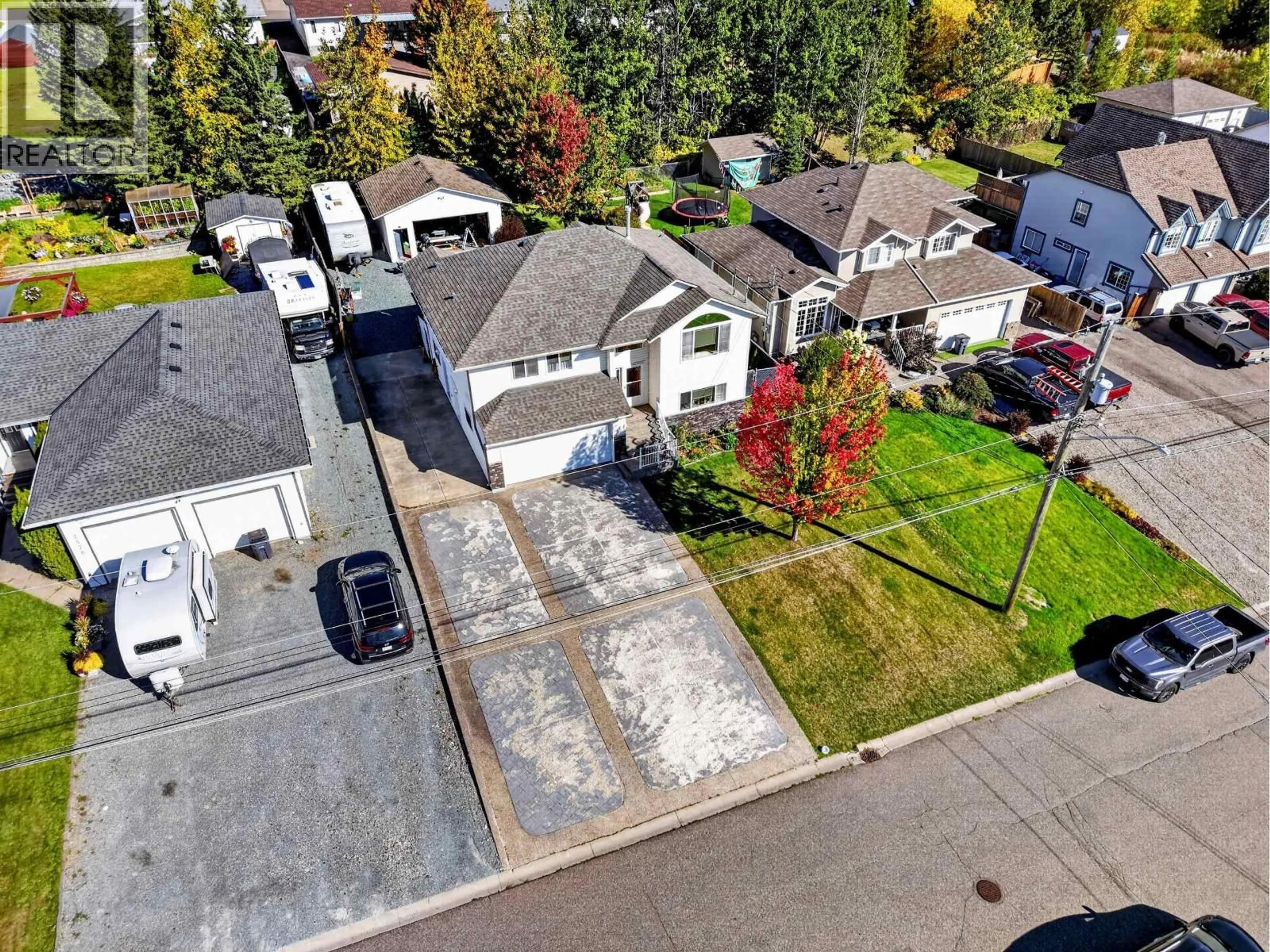 A pic from outside/outdoor area/front of a property/back of a property/a pic from drone, street for 2564 BERNARD ROAD, Prince George British Columbia V2N5M1