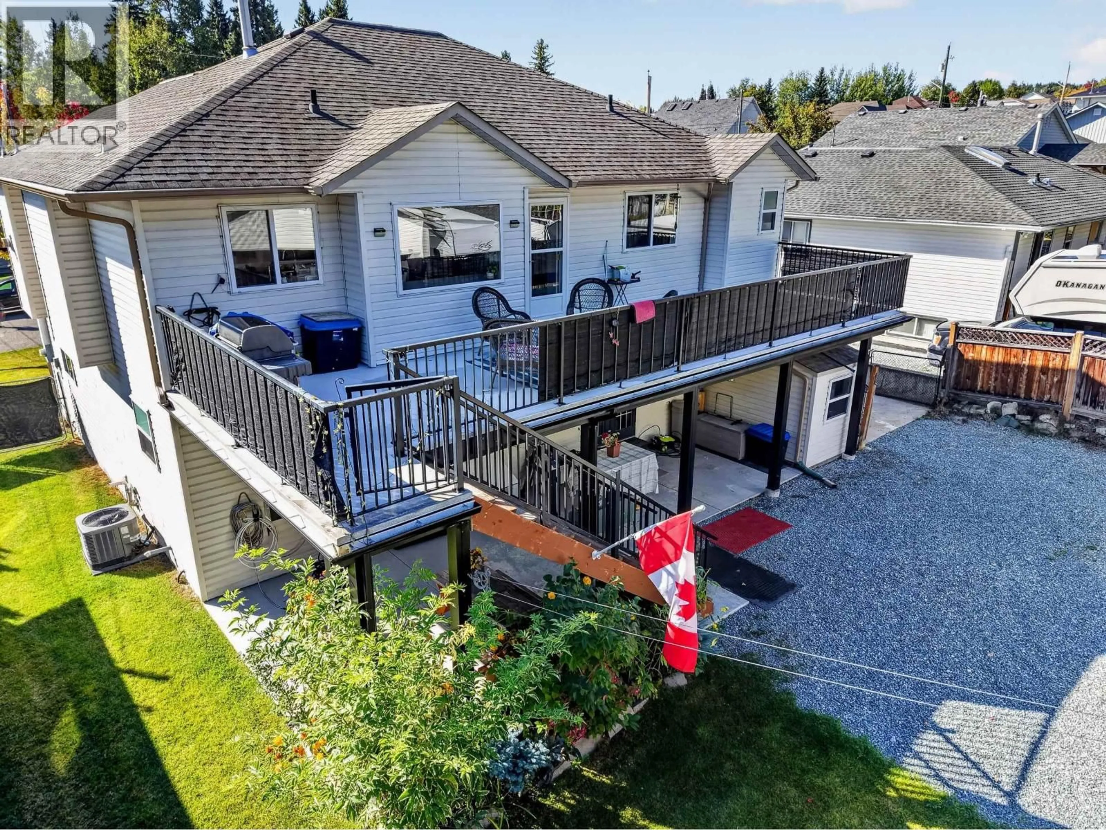A pic from outside/outdoor area/front of a property/back of a property/a pic from drone, street for 2564 BERNARD ROAD, Prince George British Columbia V2N5M1