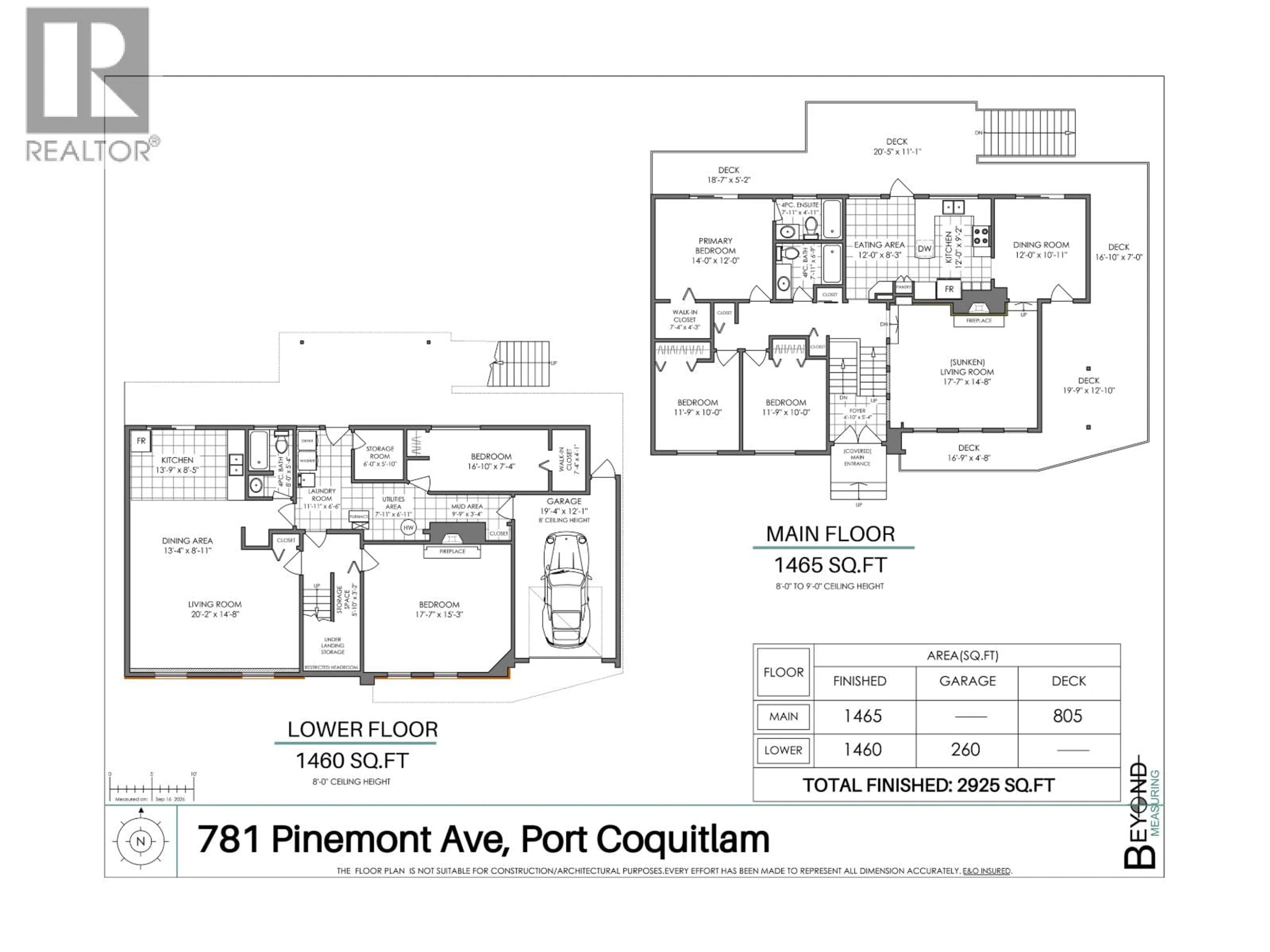 Floor plan for 781 PINEMONT AVENUE, Port Coquitlam British Columbia V3B5B7