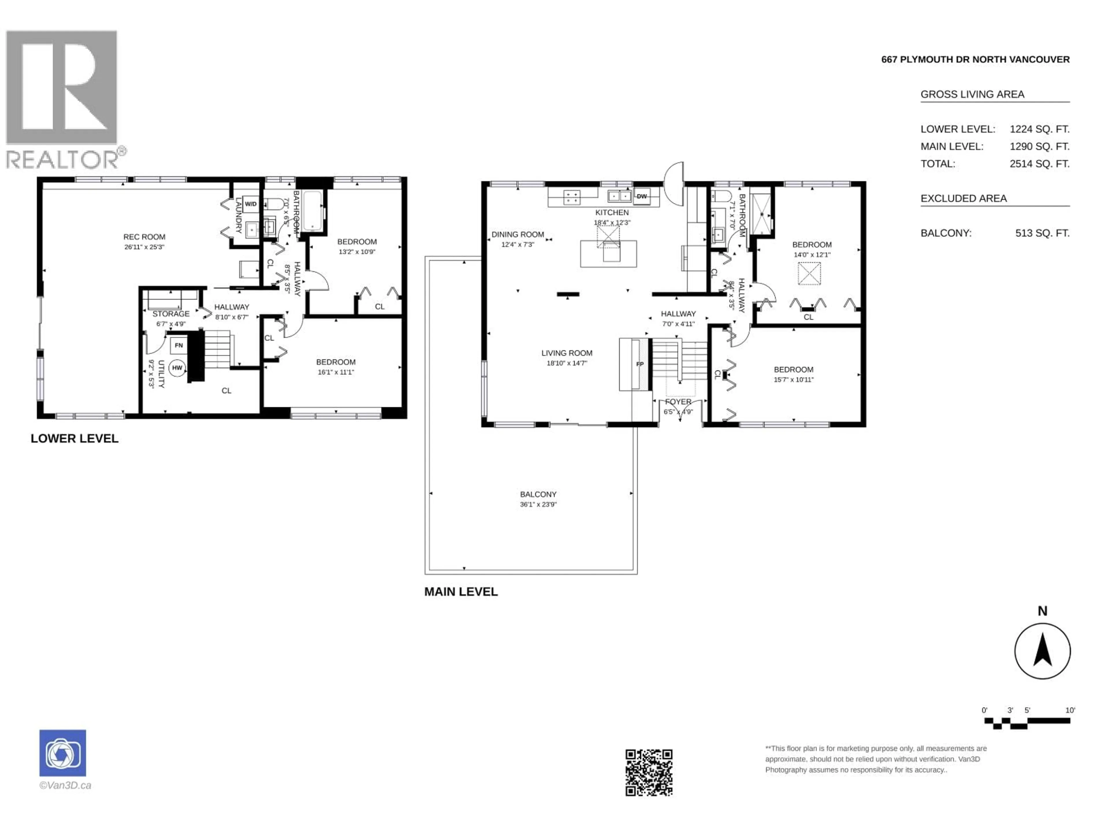 Floor plan for 667 PLYMOUTH DRIVE, North Vancouver British Columbia V7H2H5