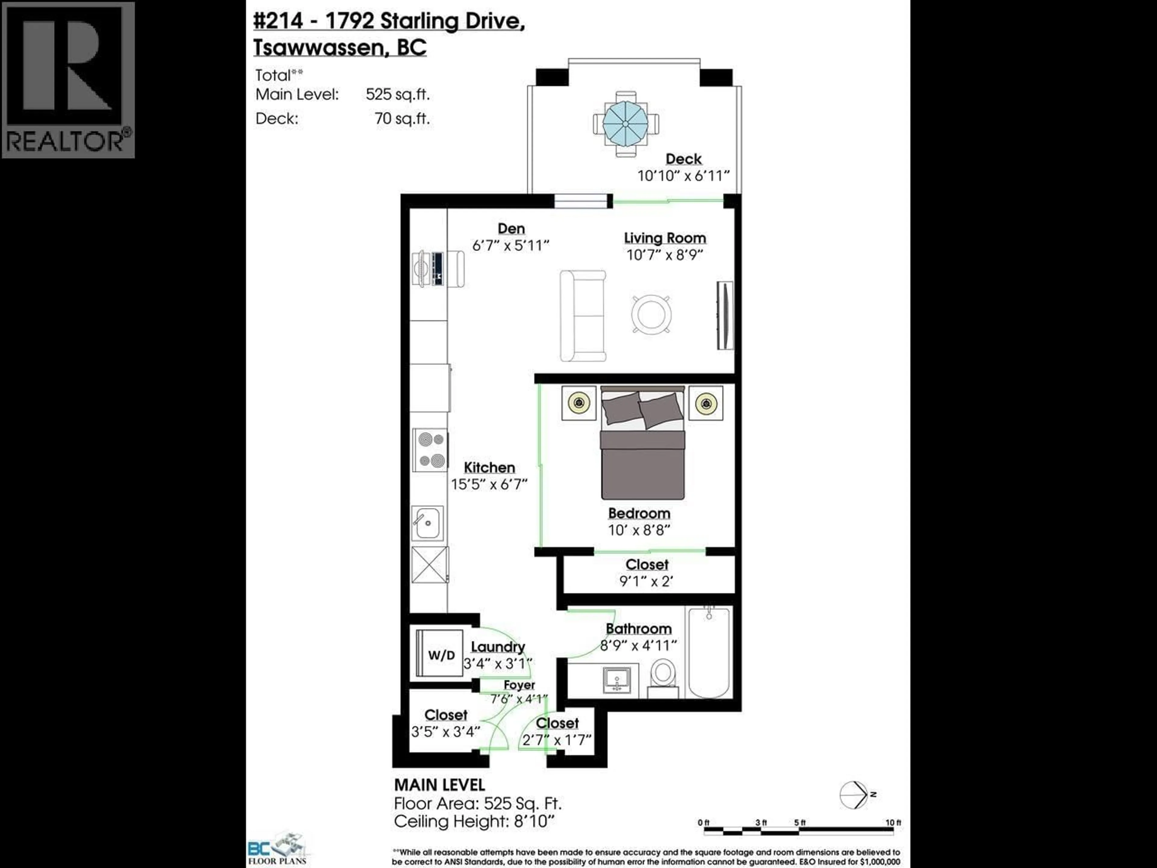 Floor plan for 214 - 1792 STARLING DRIVE, Tsawwassen British Columbia V4M0E4