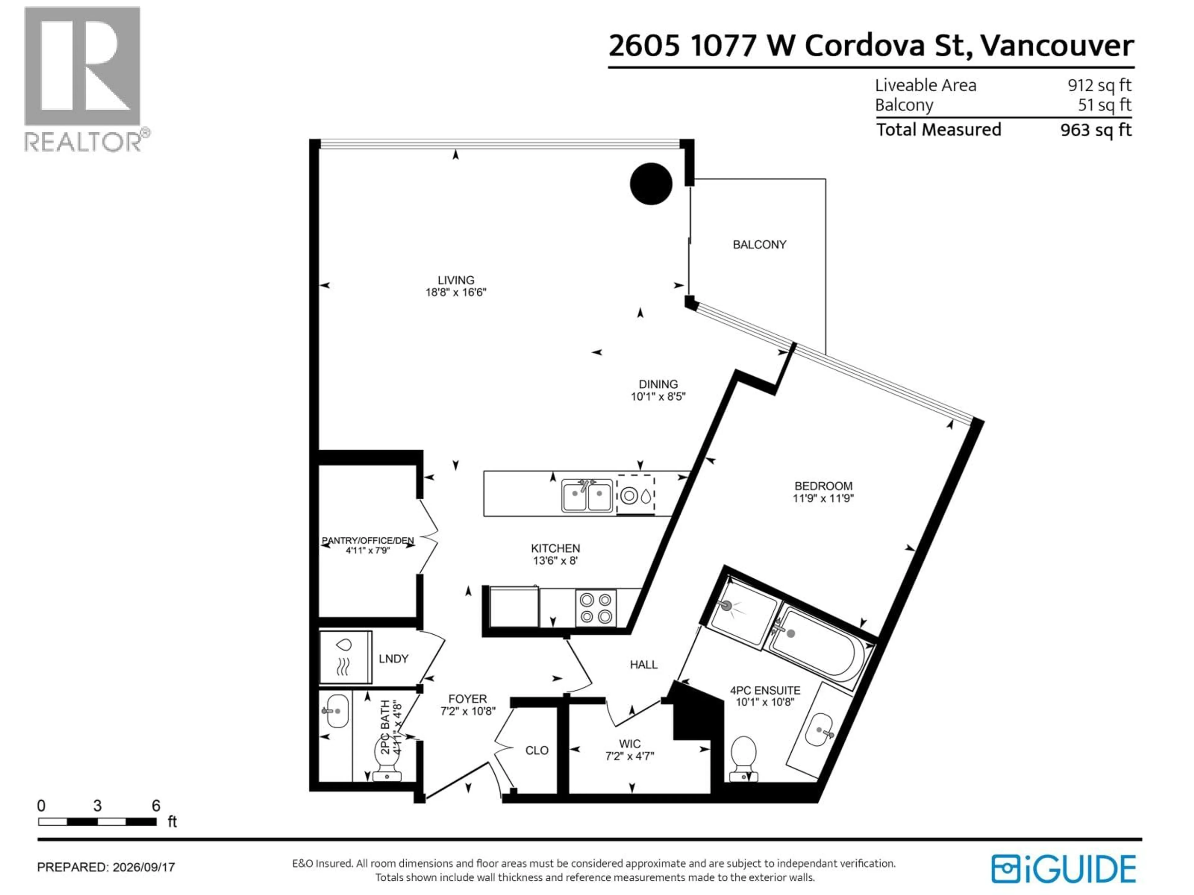 Unknown for 2605 - 1077 CORDOVA STREET, Vancouver British Columbia V6C2C6