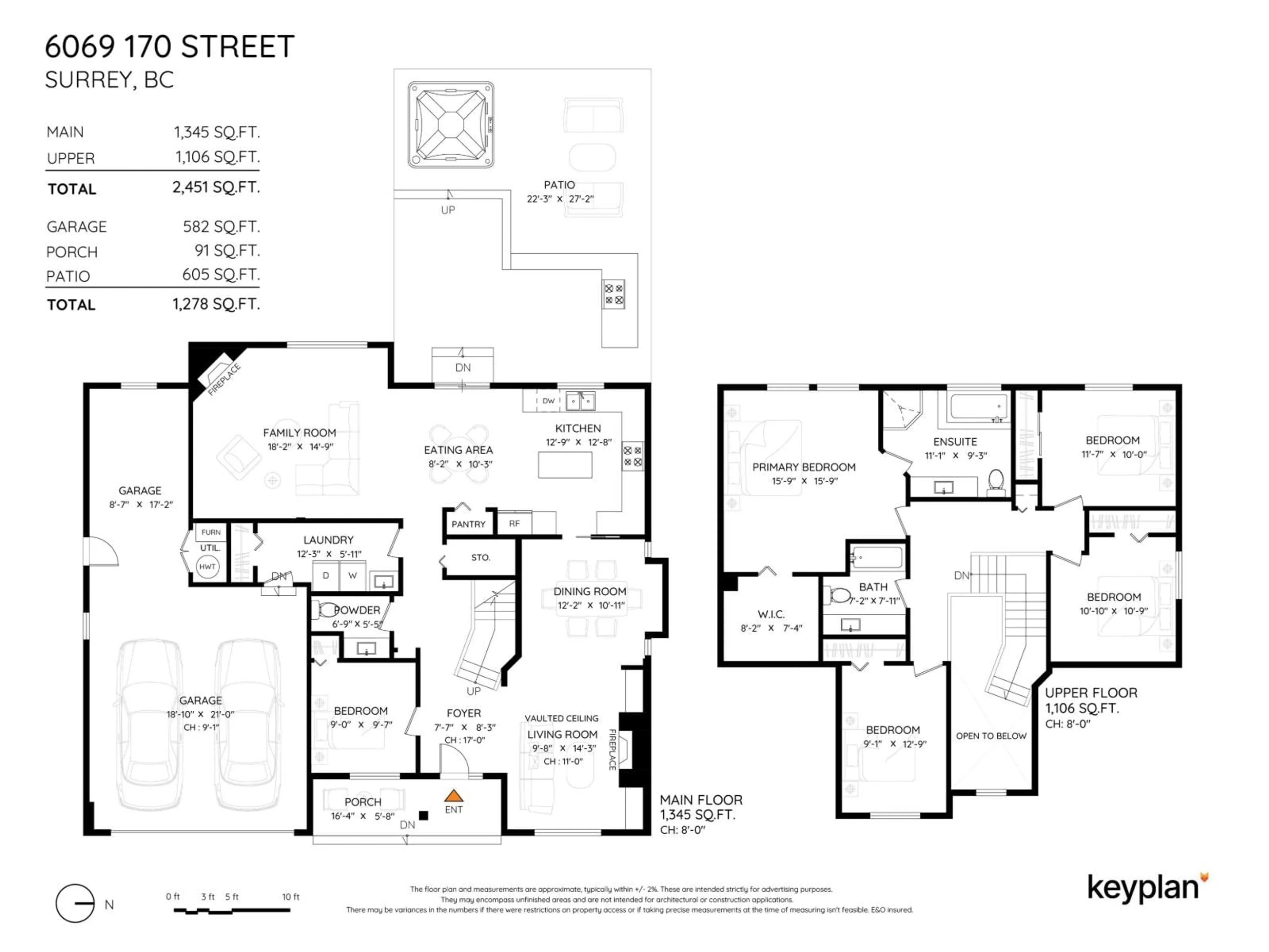 Floor plan for 6069 170 STREET, Surrey British Columbia V3S3Y7