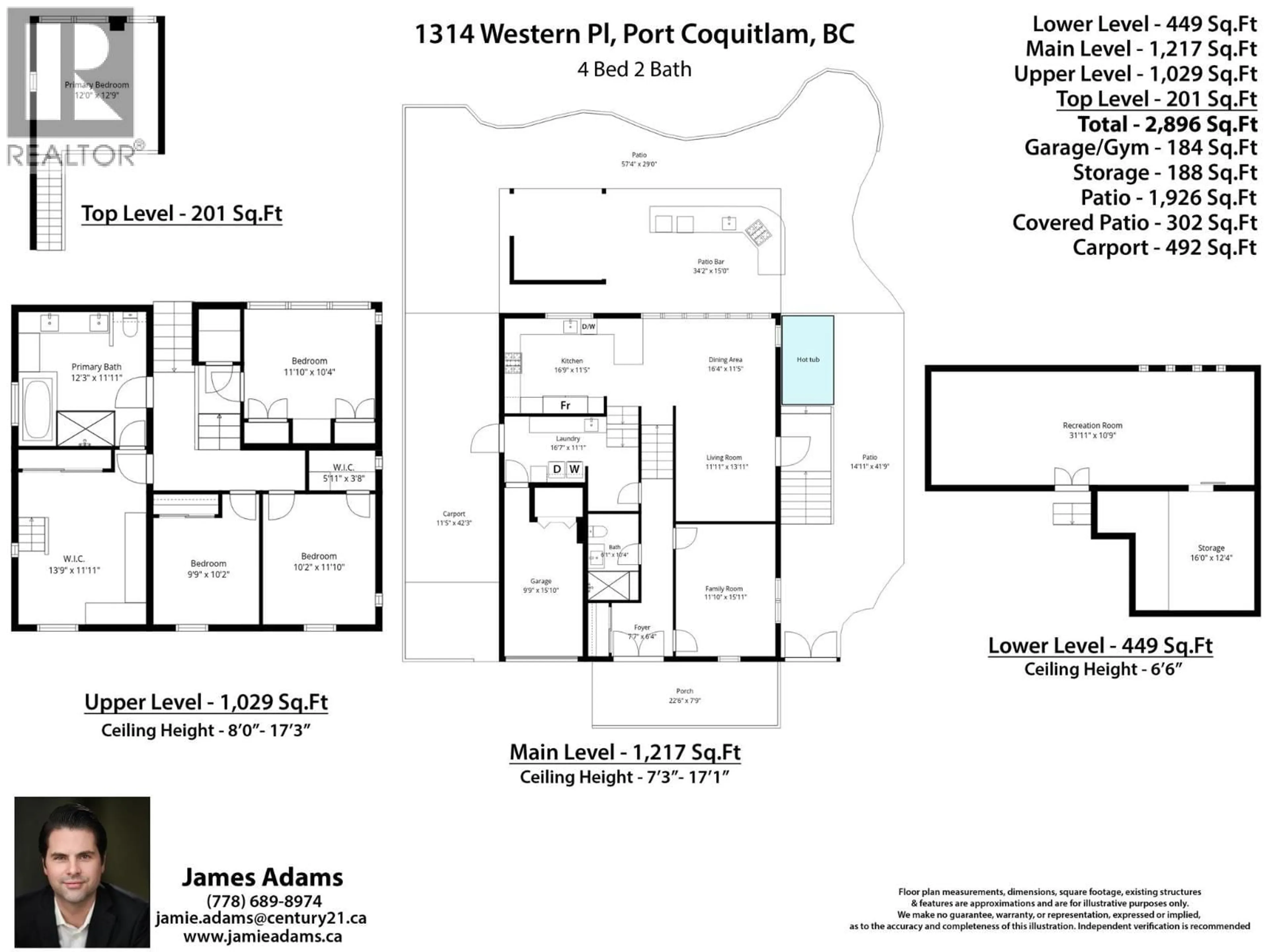 Floor plan for 1315 WESTERN PLACE, Port Coquitlam British Columbia V3C4J8
