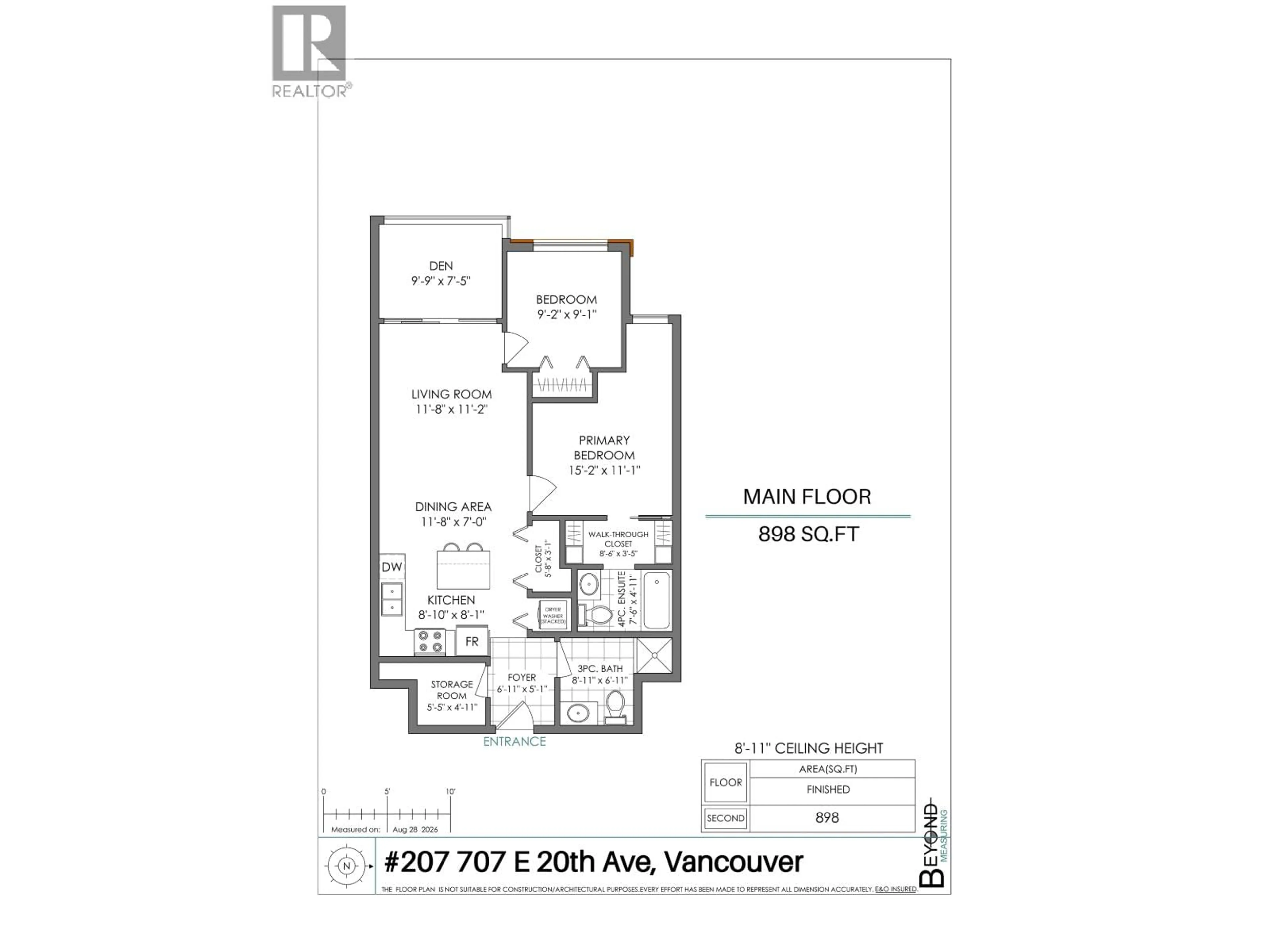 Floor plan for 207 - 707 20TH AVENUE, Vancouver British Columbia V5V0B3