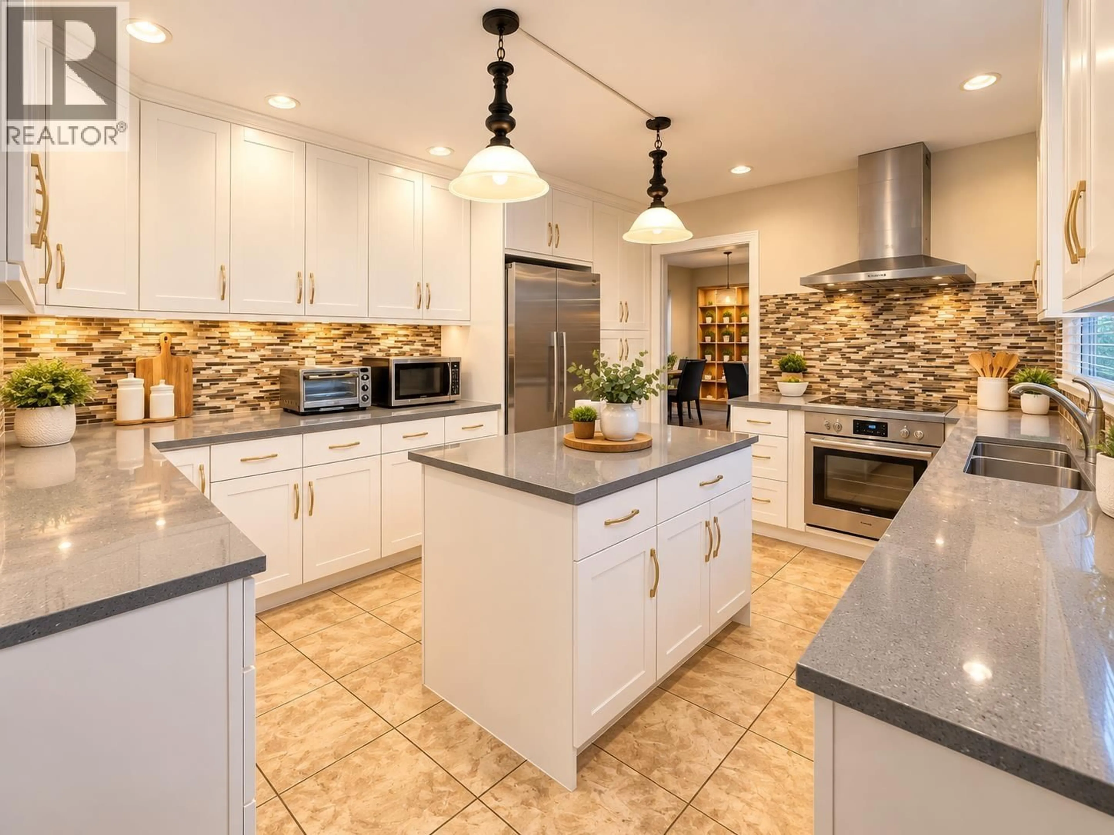 Contemporary kitchen, ceramic/tile floor for 2902 PAUL LAKE COURT, Coquitlam British Columbia V3C6A3