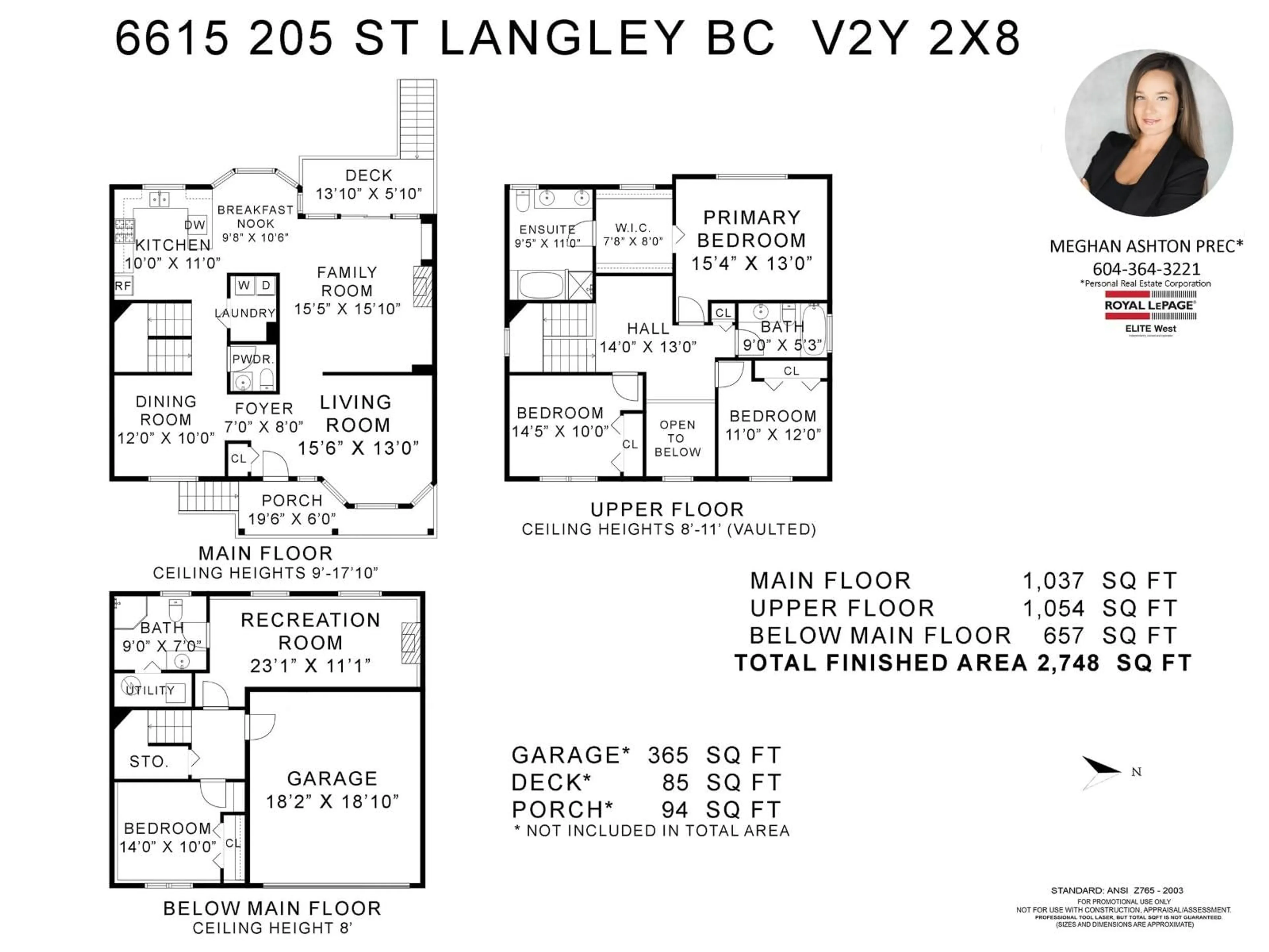 Floor plan for 6615 205 STREET, Langley British Columbia V2Y2X8
