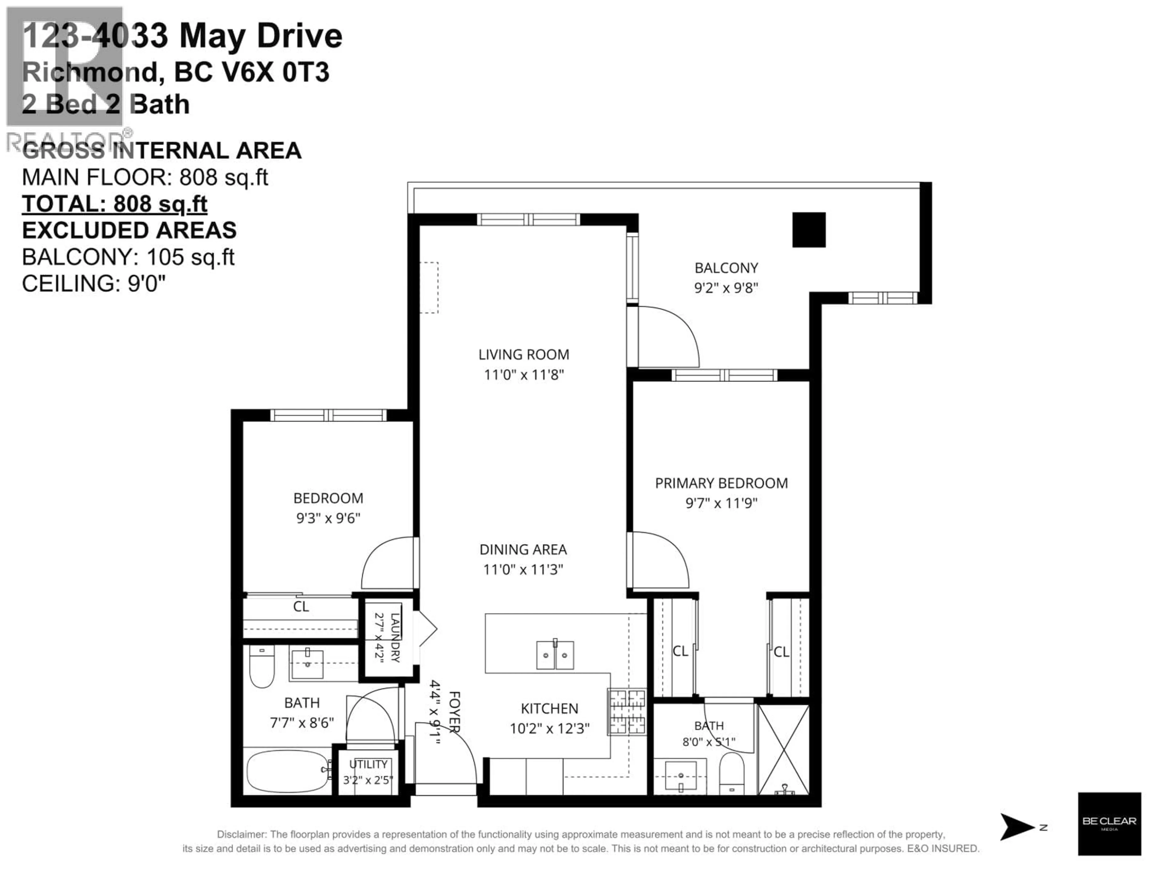 Floor plan for 123 - 4033 MAY DRIVE, Richmond British Columbia V6X0T3