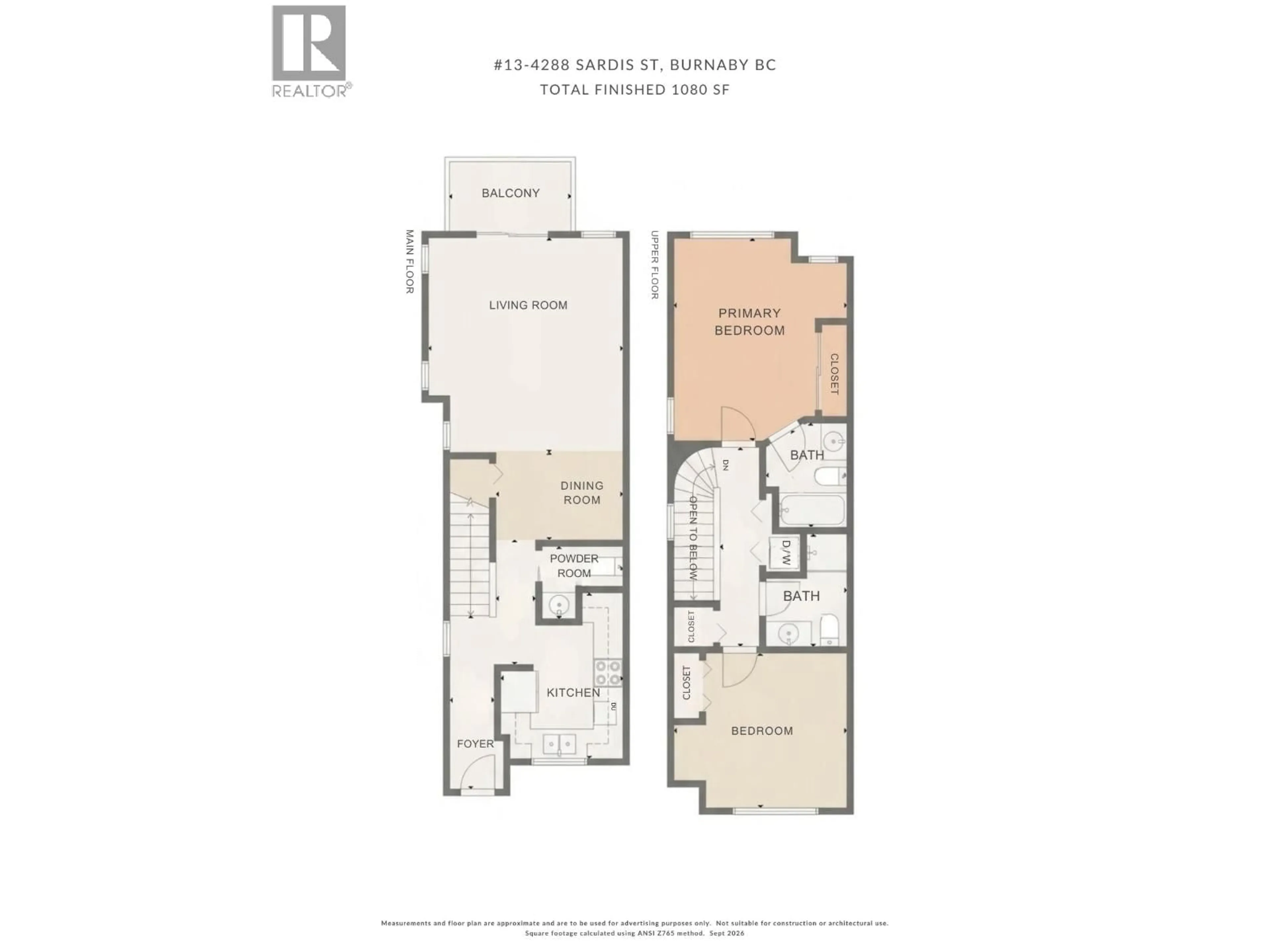 Floor plan for 13 - 4288 SARDIS STREET, Burnaby British Columbia V5H1K4