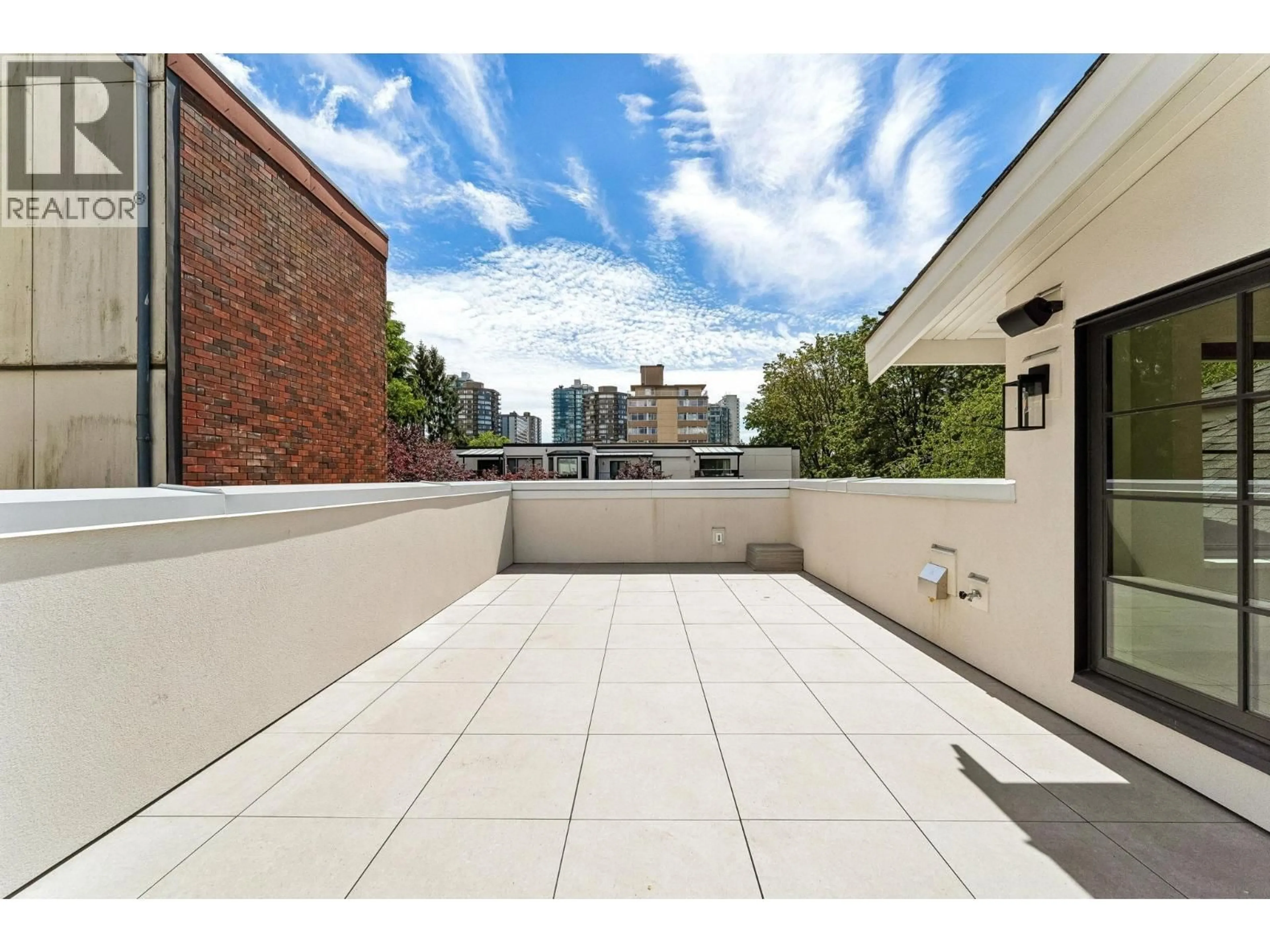 Patio, city buildings view from balcony for 1683 NELSON STREET, Vancouver British Columbia V6G1M3