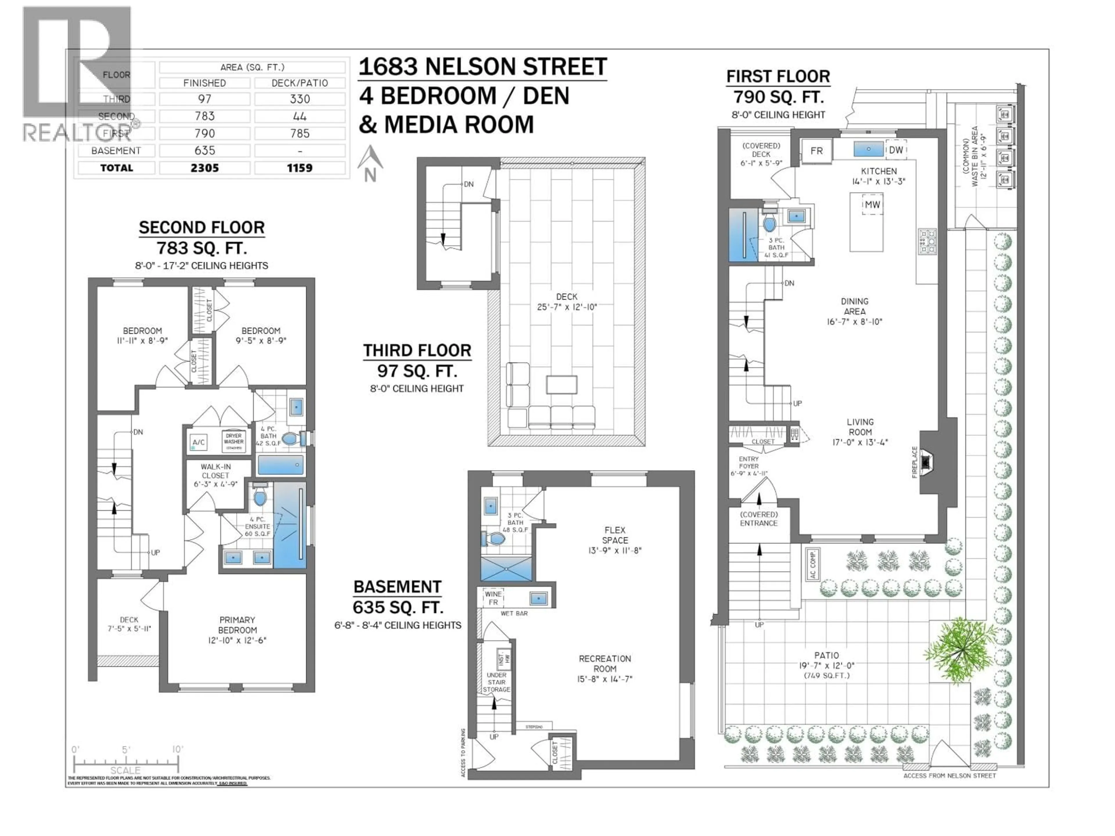 Floor plan for 1683 NELSON STREET, Vancouver British Columbia V6G1M3