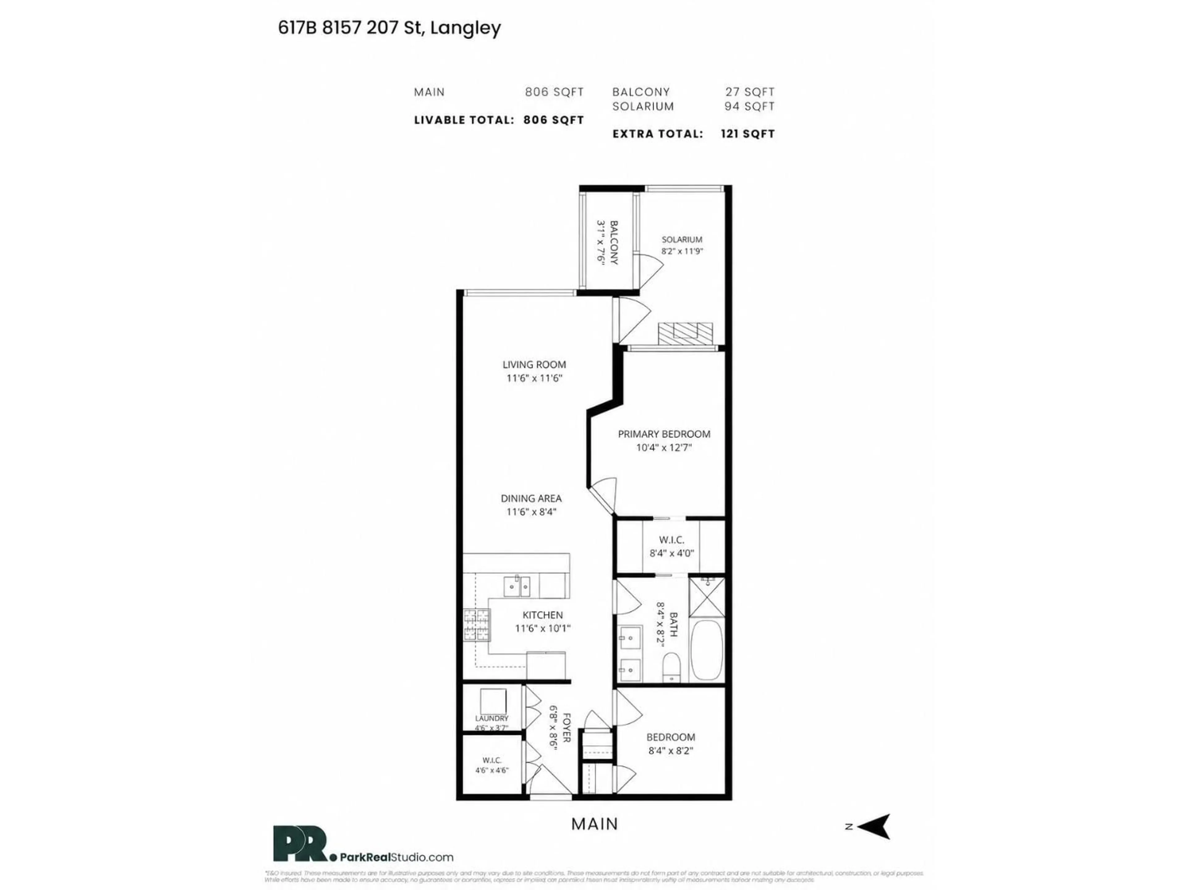 Floor plan for 617B - 8157 207 STREET, Langley British Columbia V2Y0V4