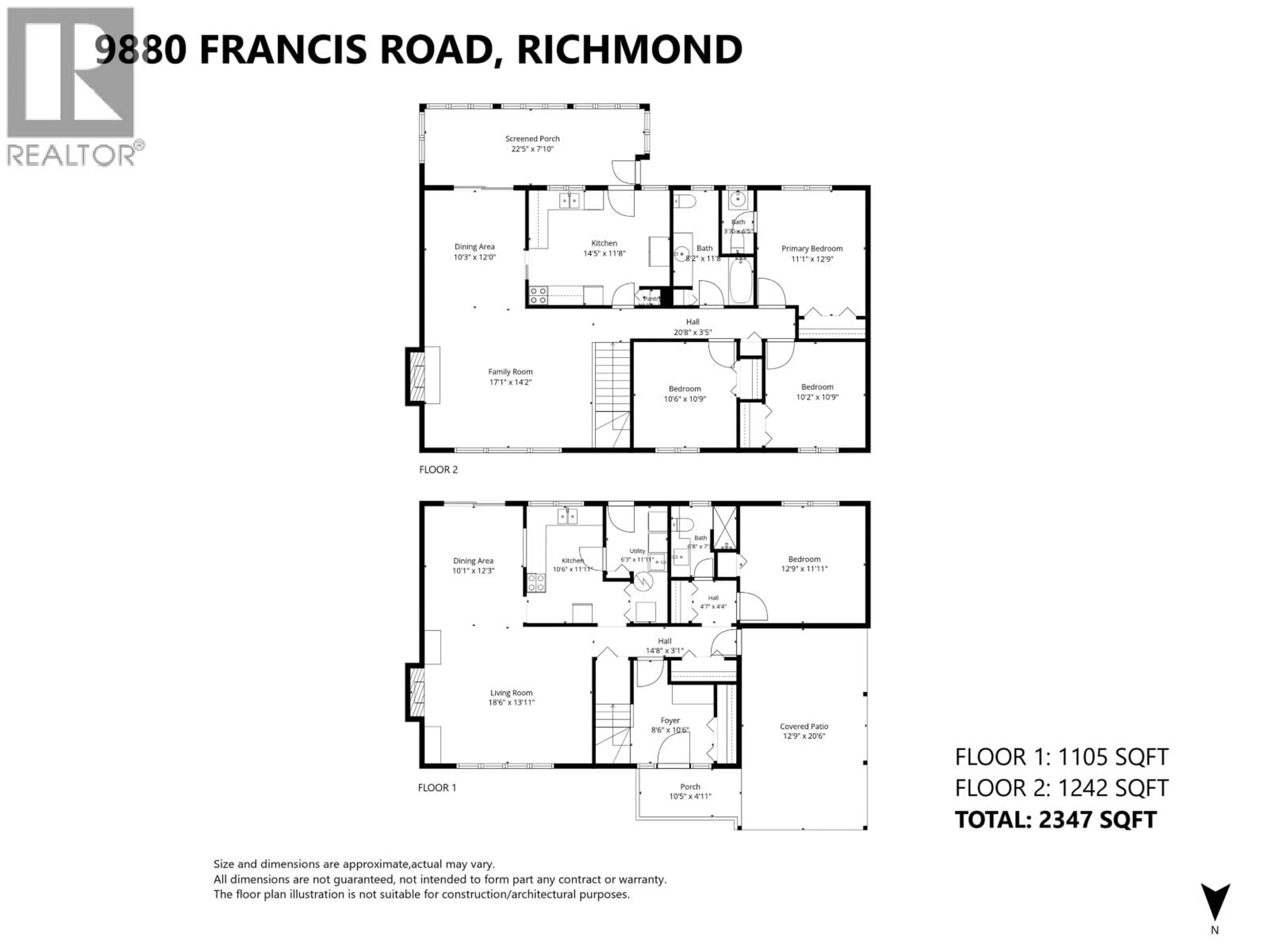 Floor plan for 9880 FRANCIS ROAD, Richmond British Columbia V6Y1B3