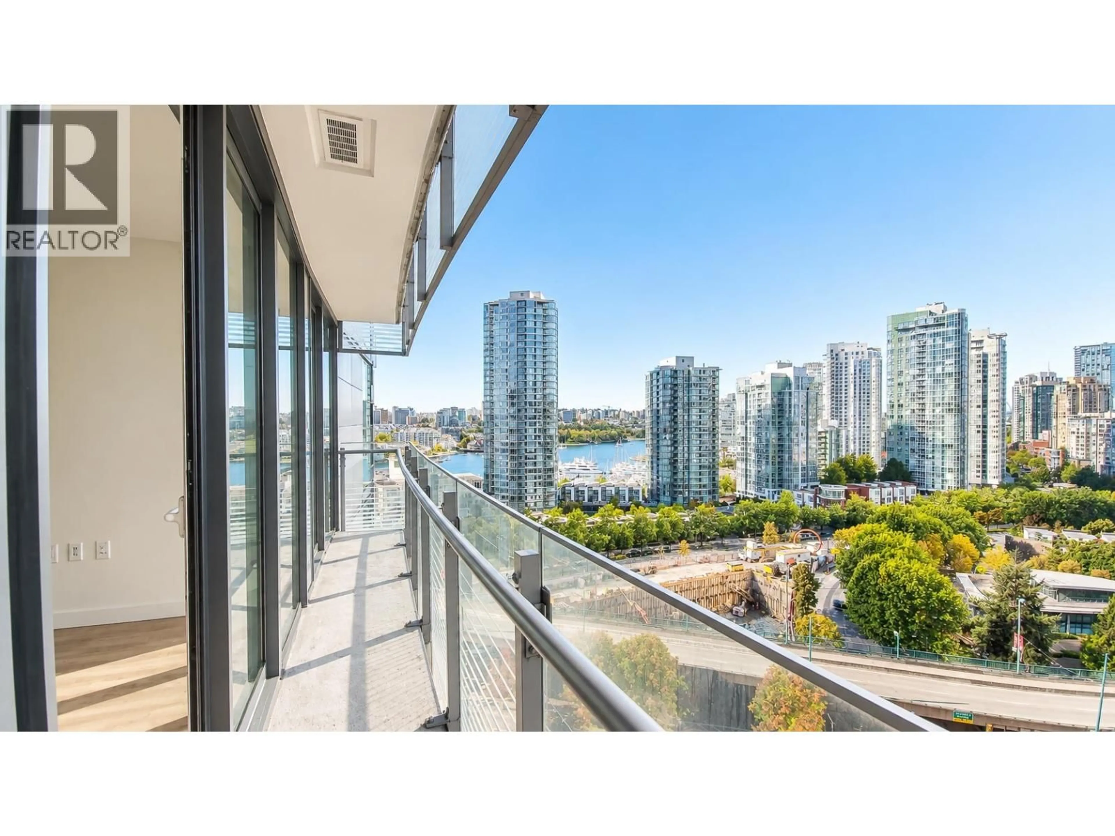 Balcony in the apartment, water/lake/river/ocean view for 1501 - 89 NELSON STREET, Vancouver British Columbia V6Z0E7