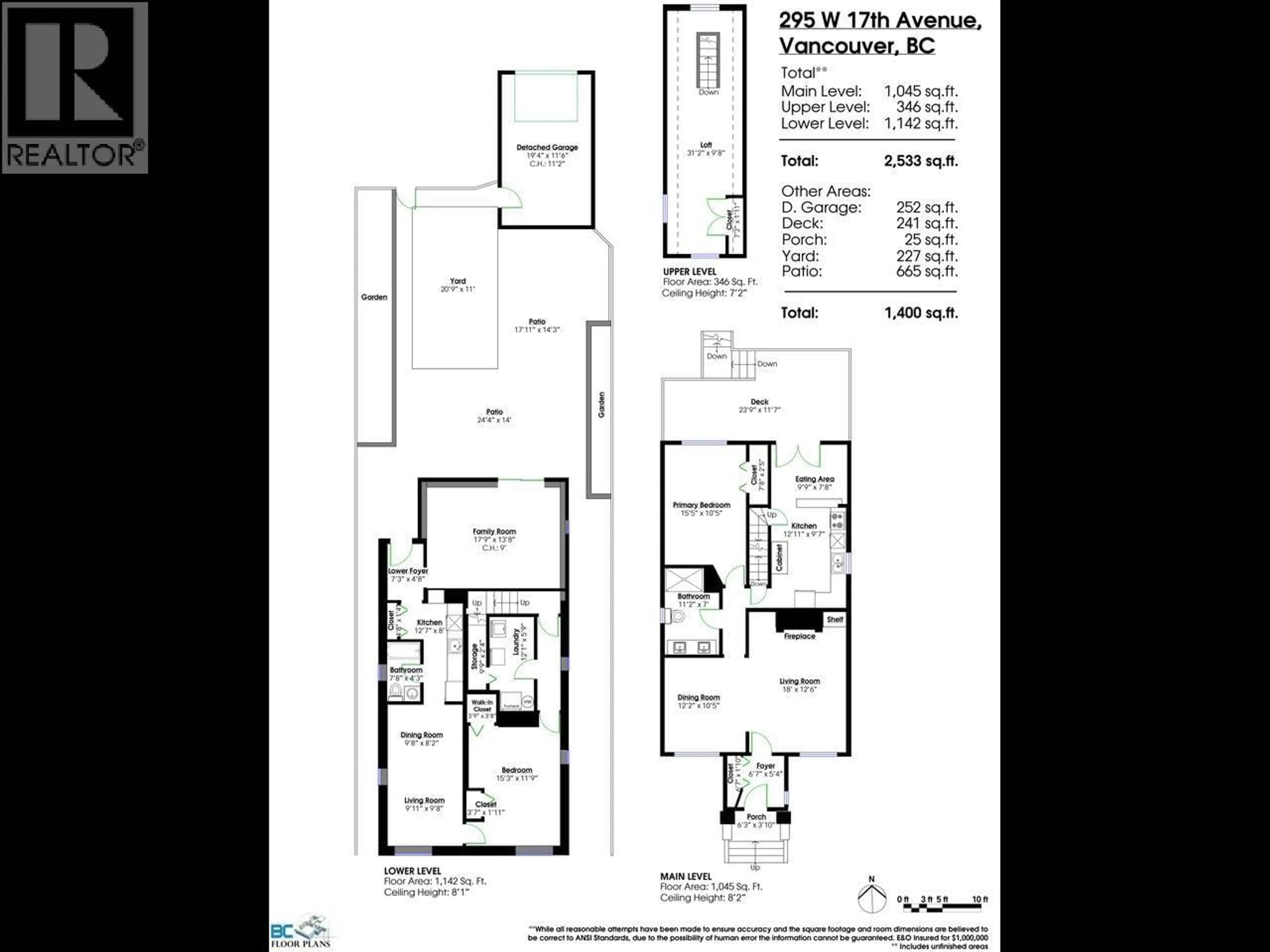 Floor plan for 295 W 17TH AVENUE, Vancouver British Columbia V5Y1Z9