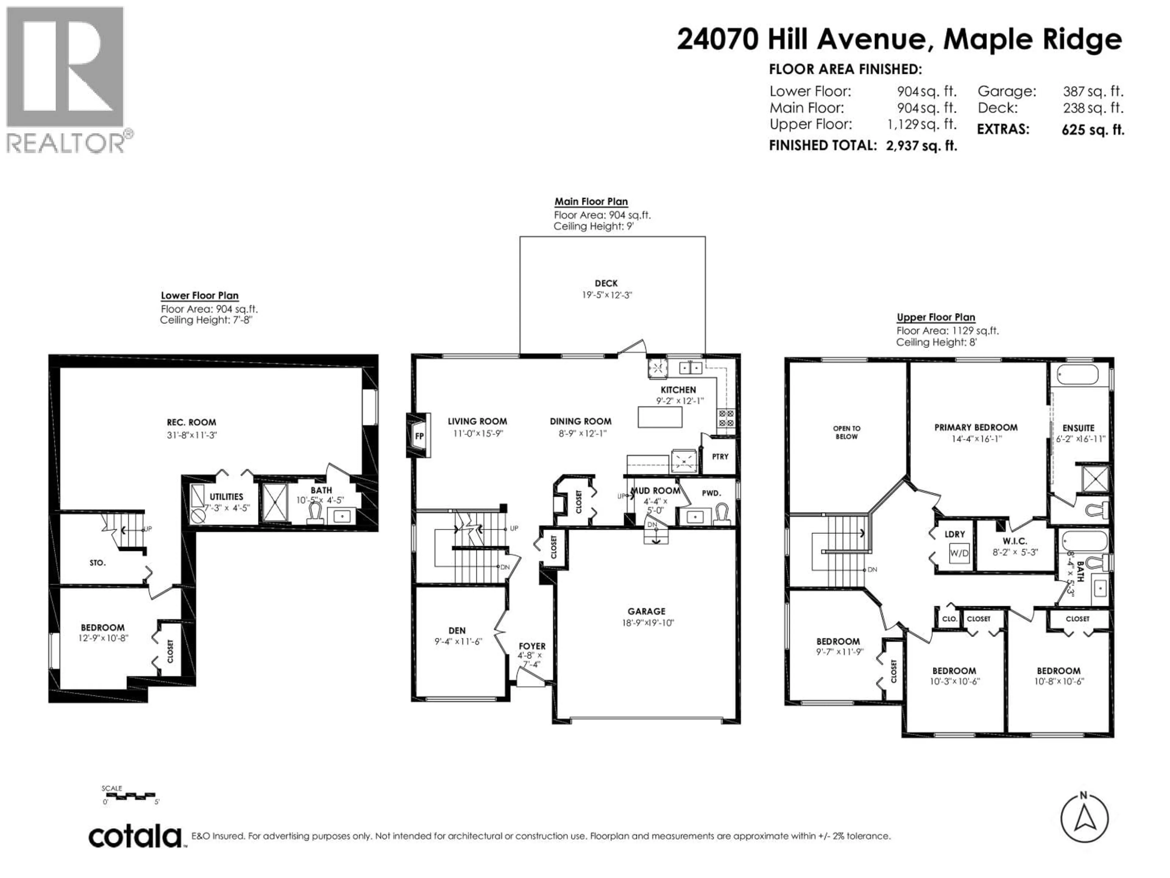 Floor plan for 24070 HILL AVENUE, Maple Ridge British Columbia V2W1Z9