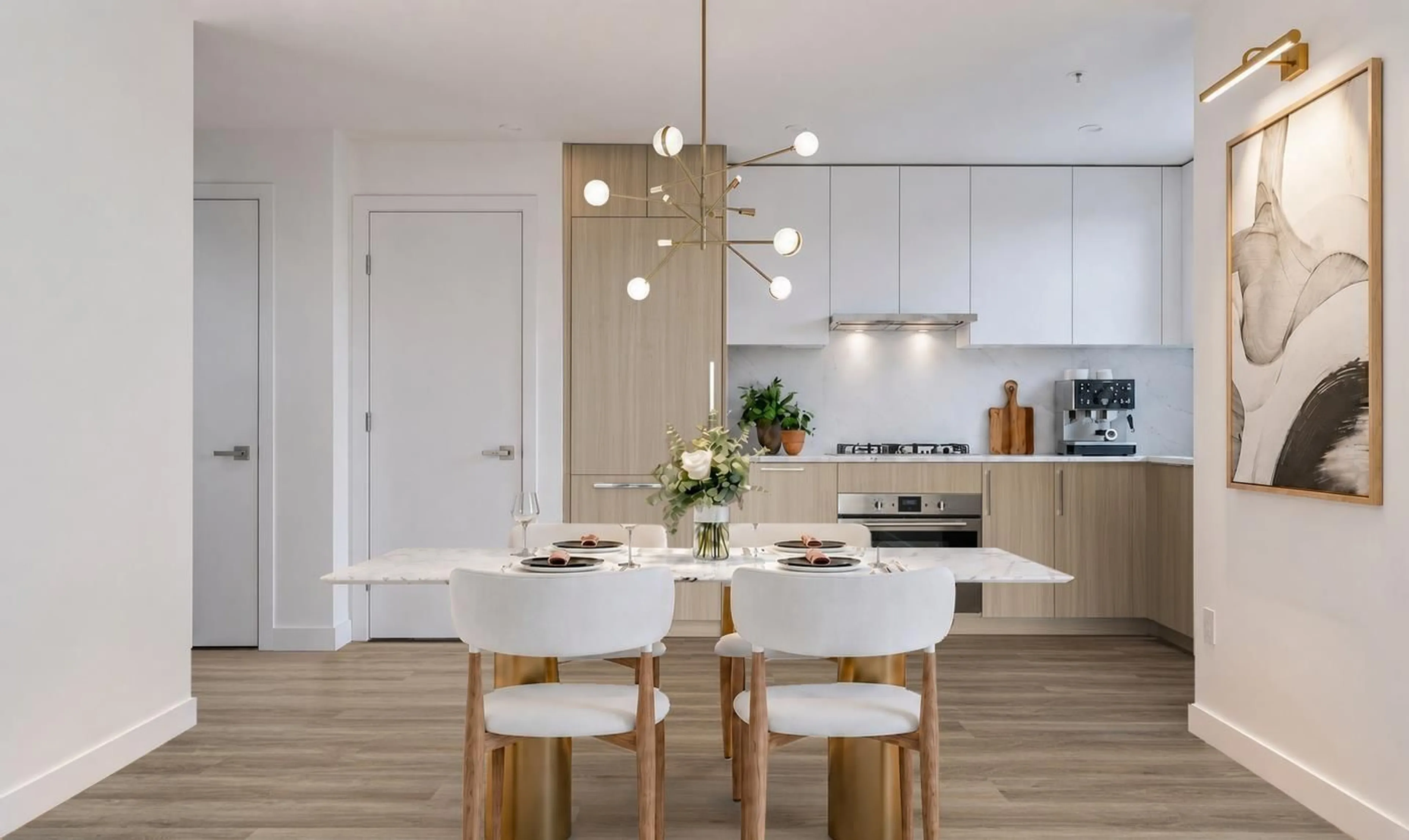 Contemporary kitchen, unknown for 2801 - 9675 KING GEORGE BOULEVARD, Surrey British Columbia V3T0T7