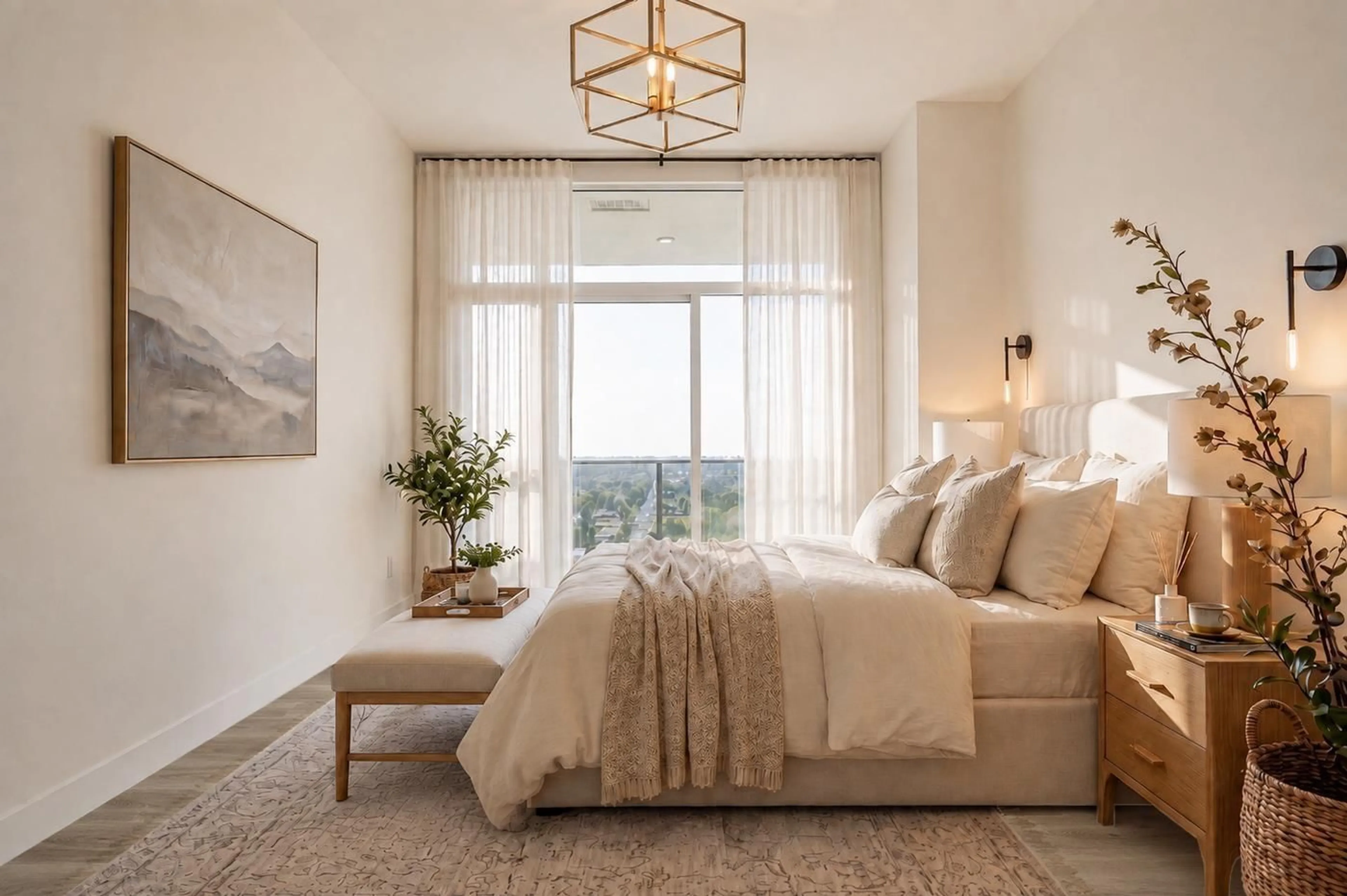 Bedroom with bed, unknown for 2801 - 9675 KING GEORGE BOULEVARD, Surrey British Columbia V3T0T7