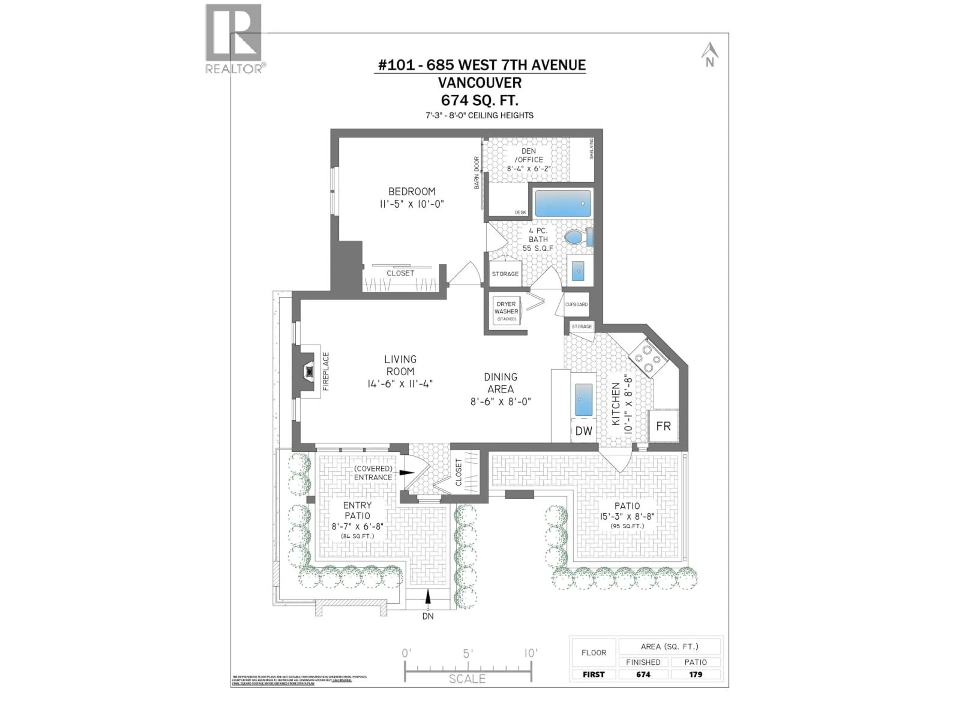 Floor plan for 101 - 685 7TH AVENUE, Vancouver British Columbia V5Z1B6