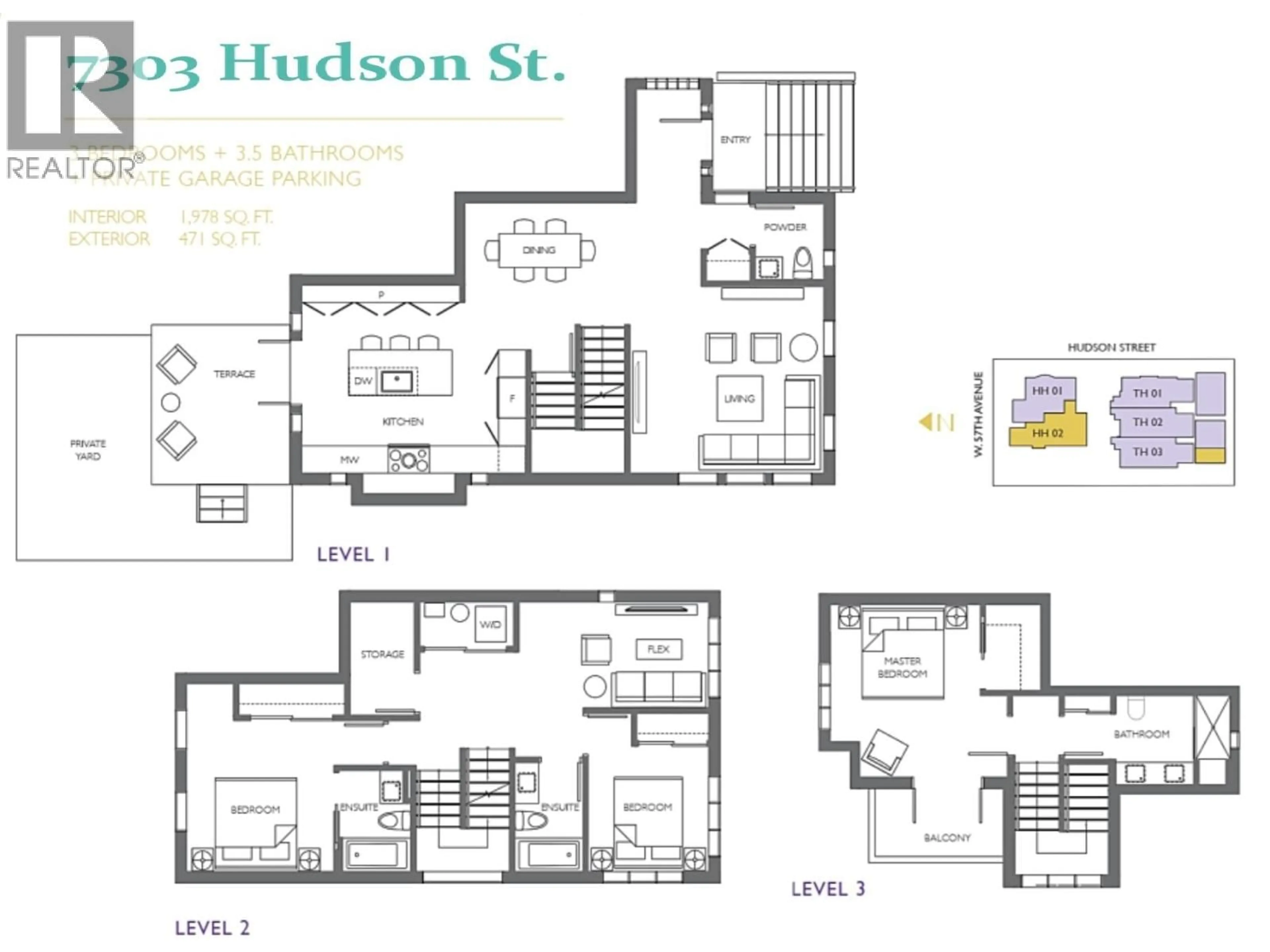 Floor plan for 7303 HUDSON STREET, Vancouver British Columbia V6P4L1