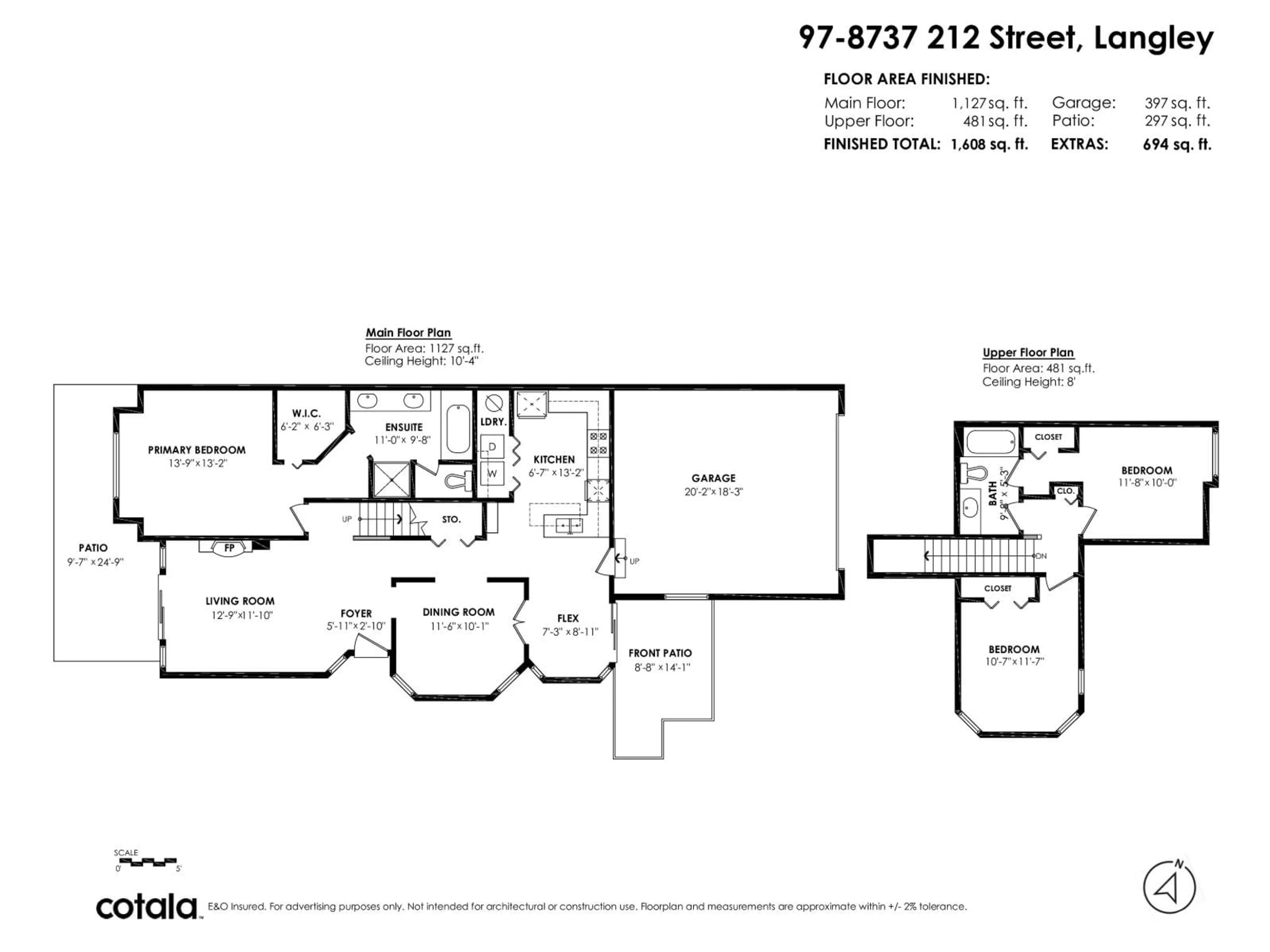 Floor plan for 97 - 8737 212 STREET, Langley British Columbia V1M2C8